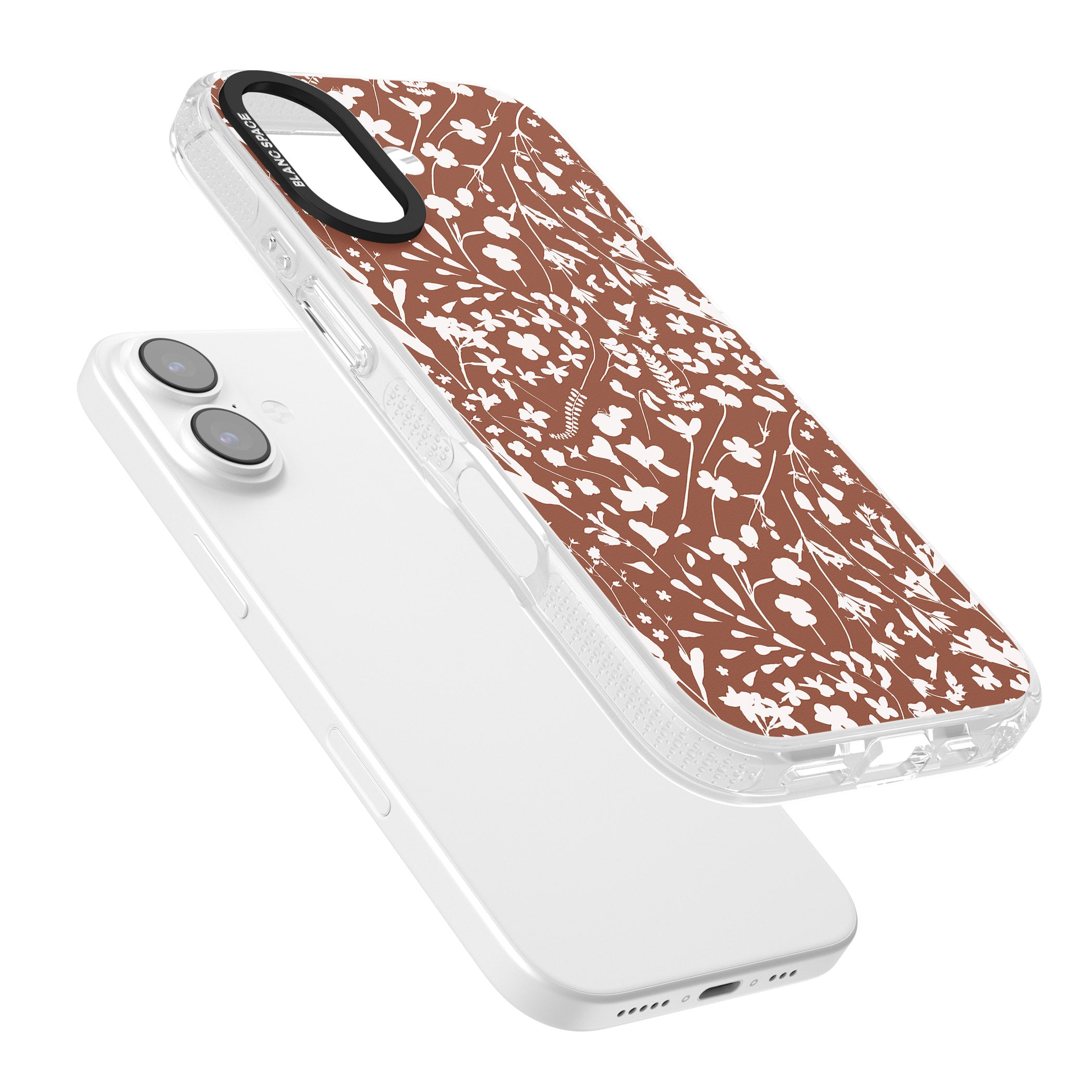 Wildflower Cluster On Terracotta iPhone 17 Impact Air Clear Phone Case Colours