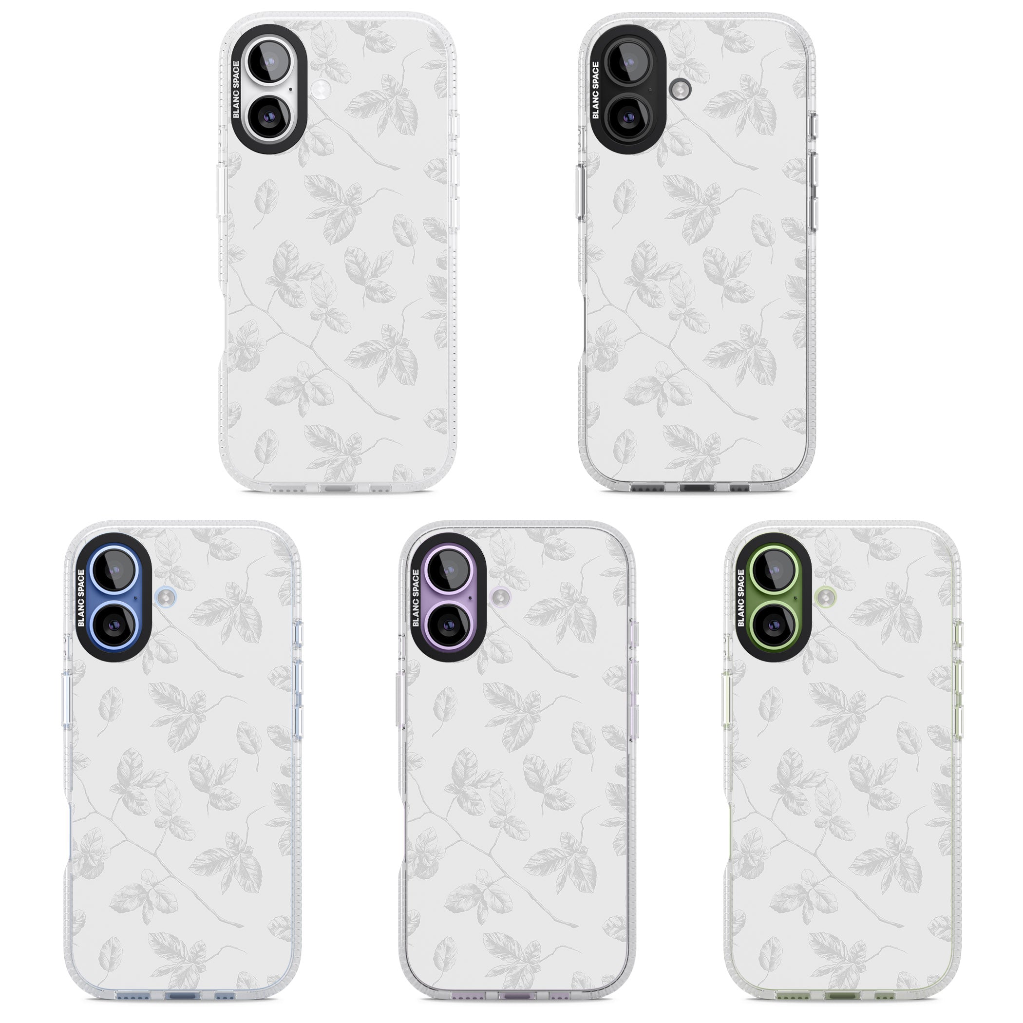 Grey Vine Botanical iPhone 17 Impact Air Clear Phone Case APT Impact Protection