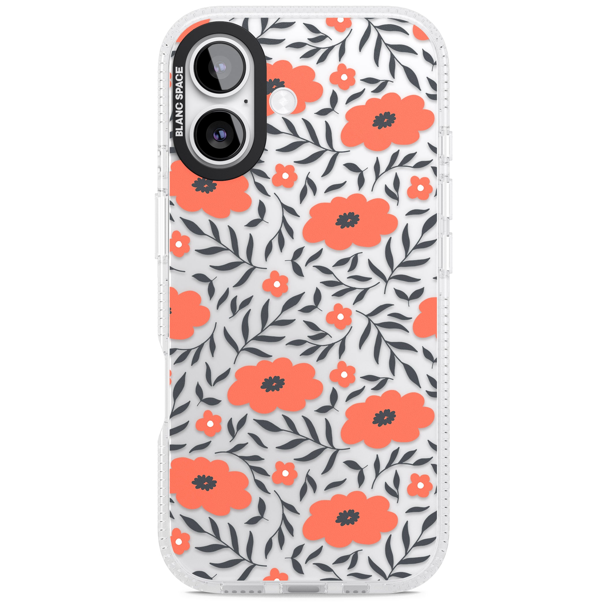 Red Poppy Floral iPhone 17 Impact Air Clear Phone Case