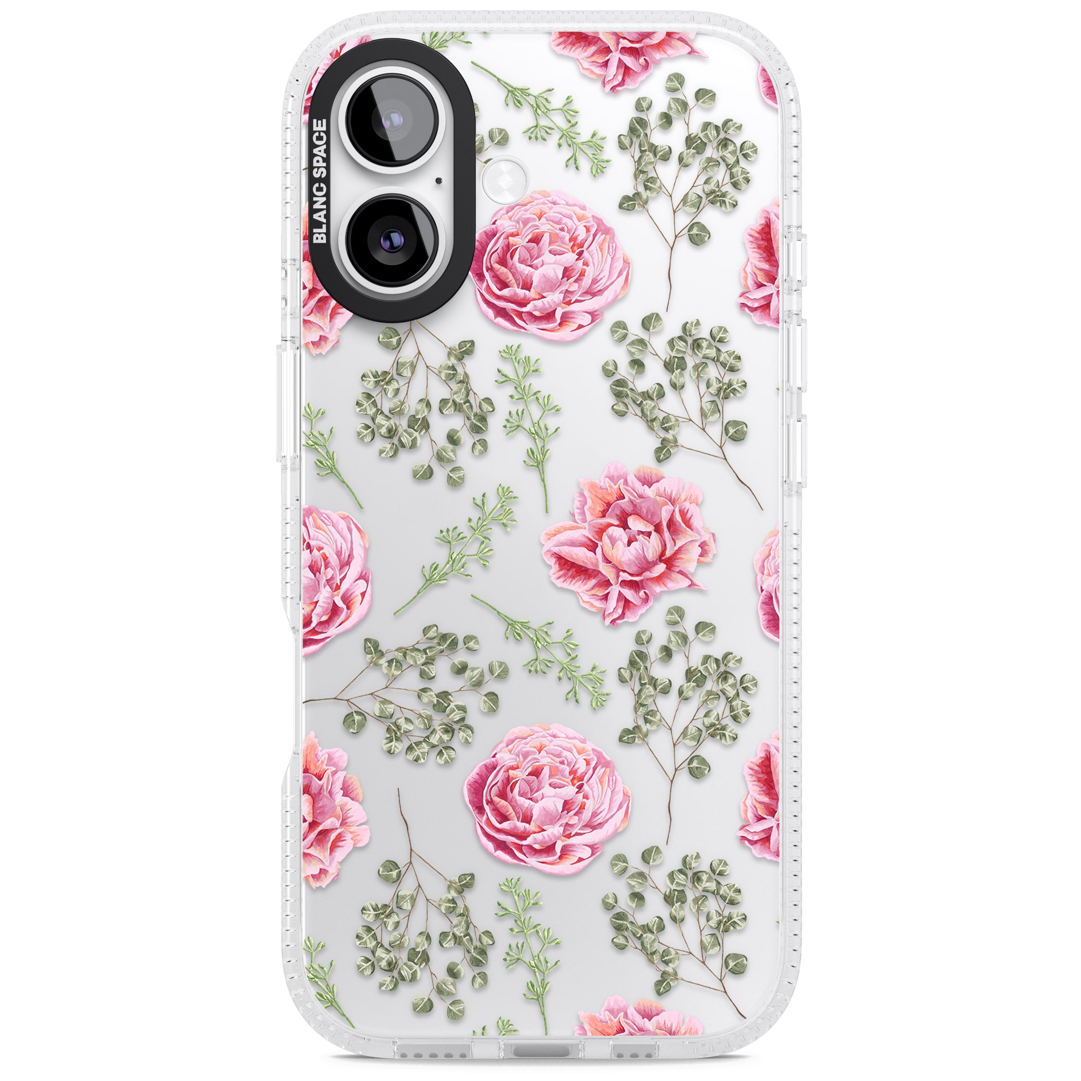 Roses & Eucalyptus Floral iPhone 17 Impact Air Clear Phone Case