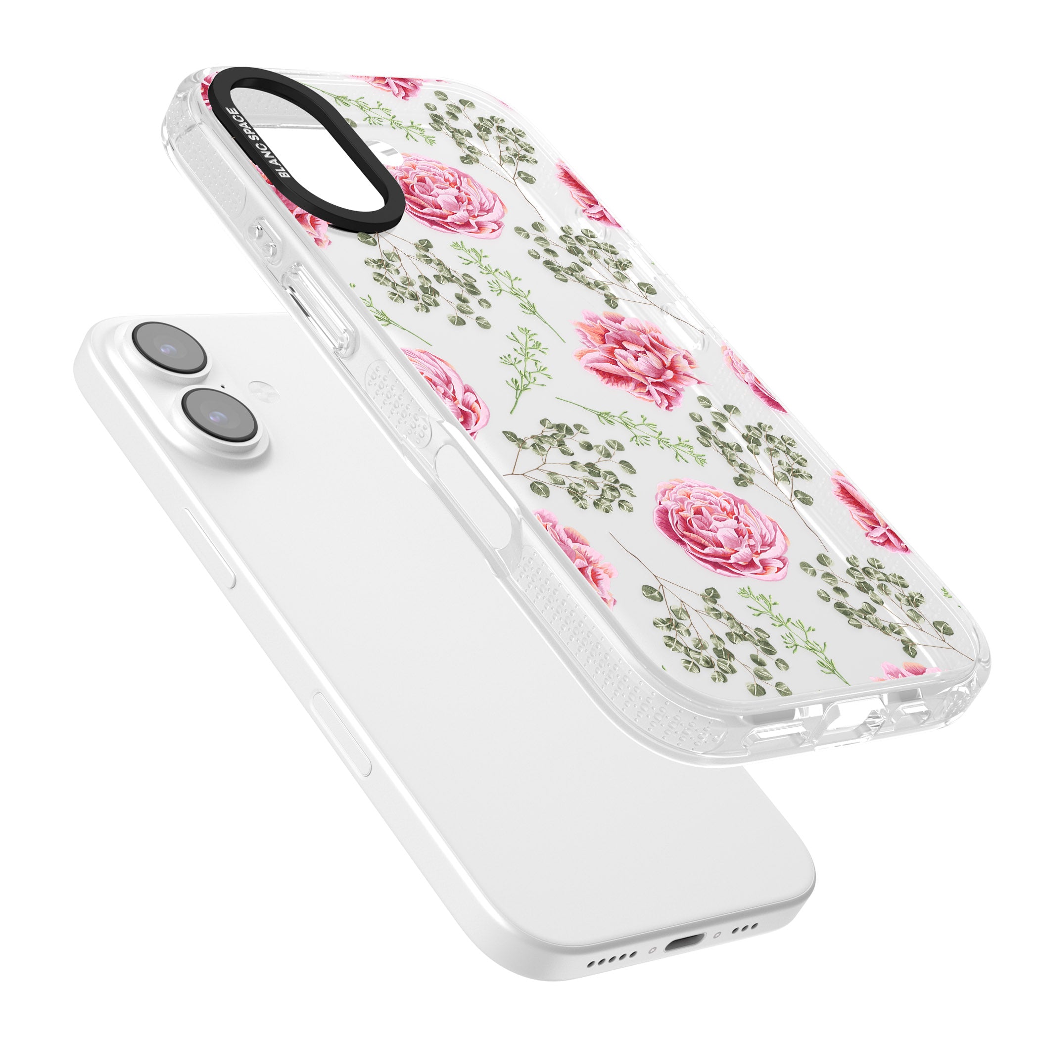 Roses & Eucalyptus Floral iPhone 17 Impact Air Clear Phone Case Colours
