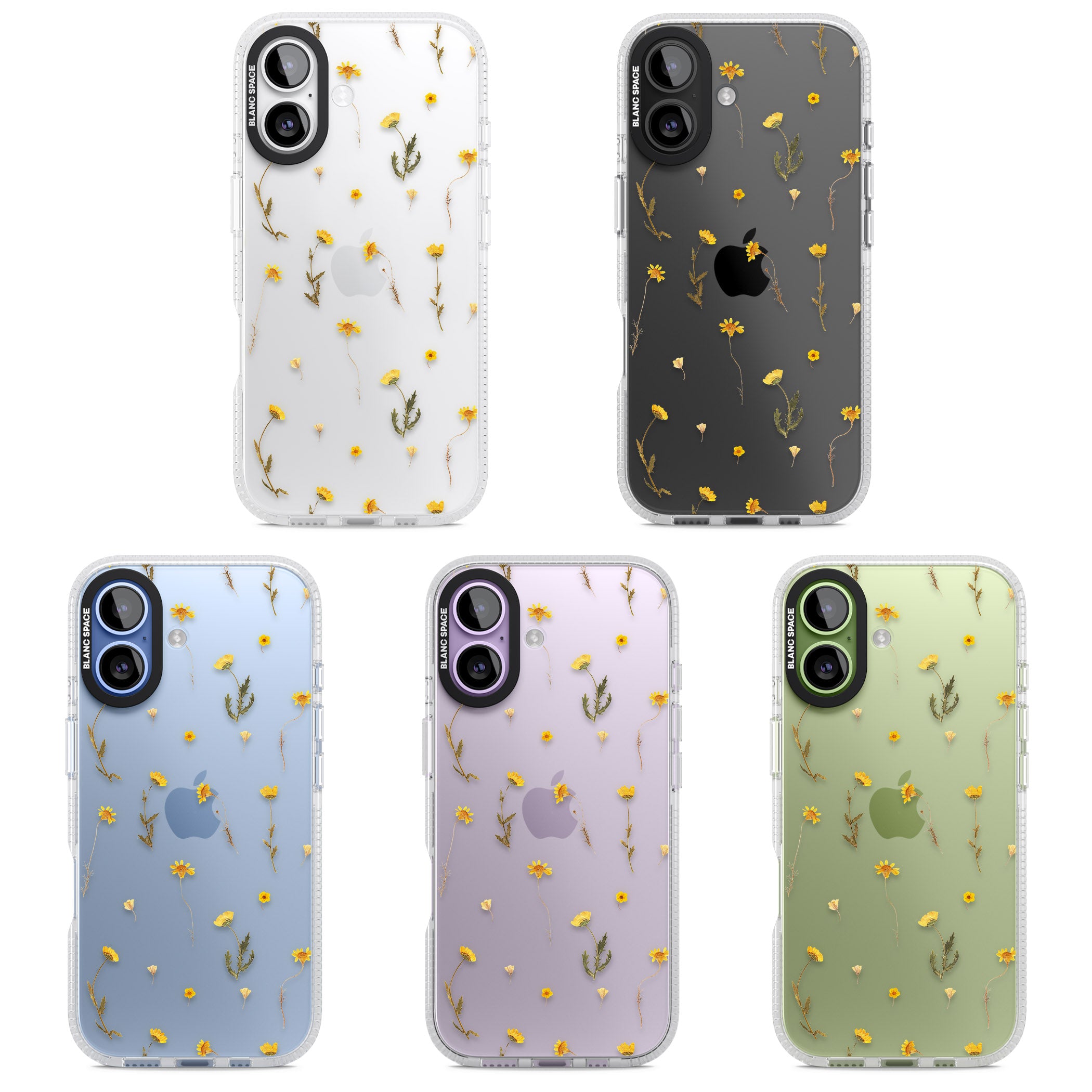 Yellow Wildflower iPhone 17 Impact Air Clear Phone Case APT Impact Protection