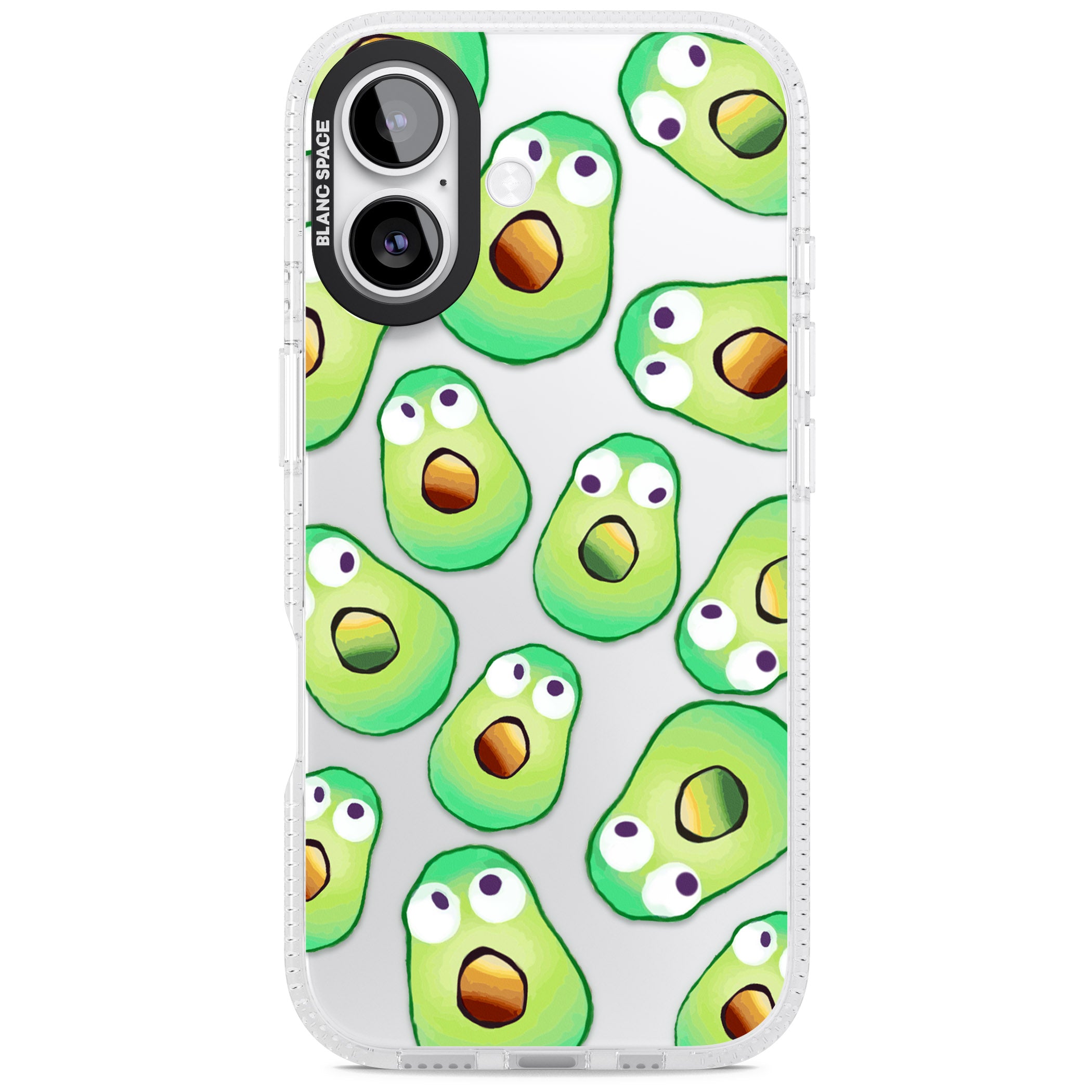 Shocked Avocados iPhone 17 Impact Air Clear Phone Case