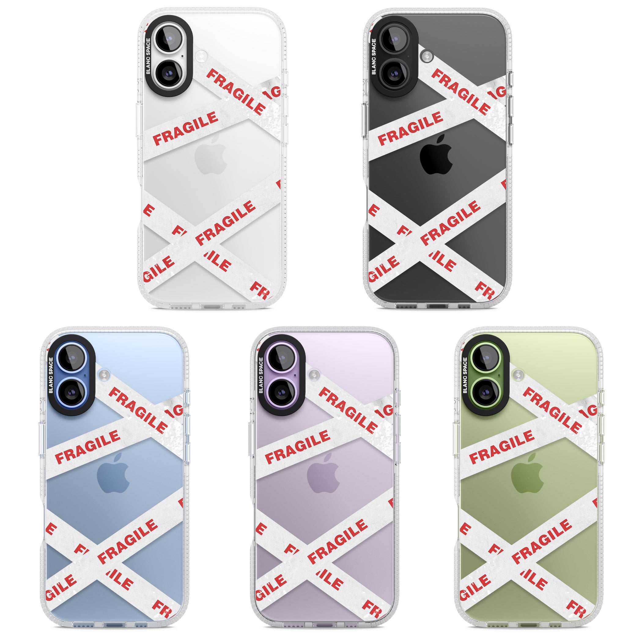 Fragile Tape iPhone 17 Impact Air Clear Phone Case APT Impact Protection