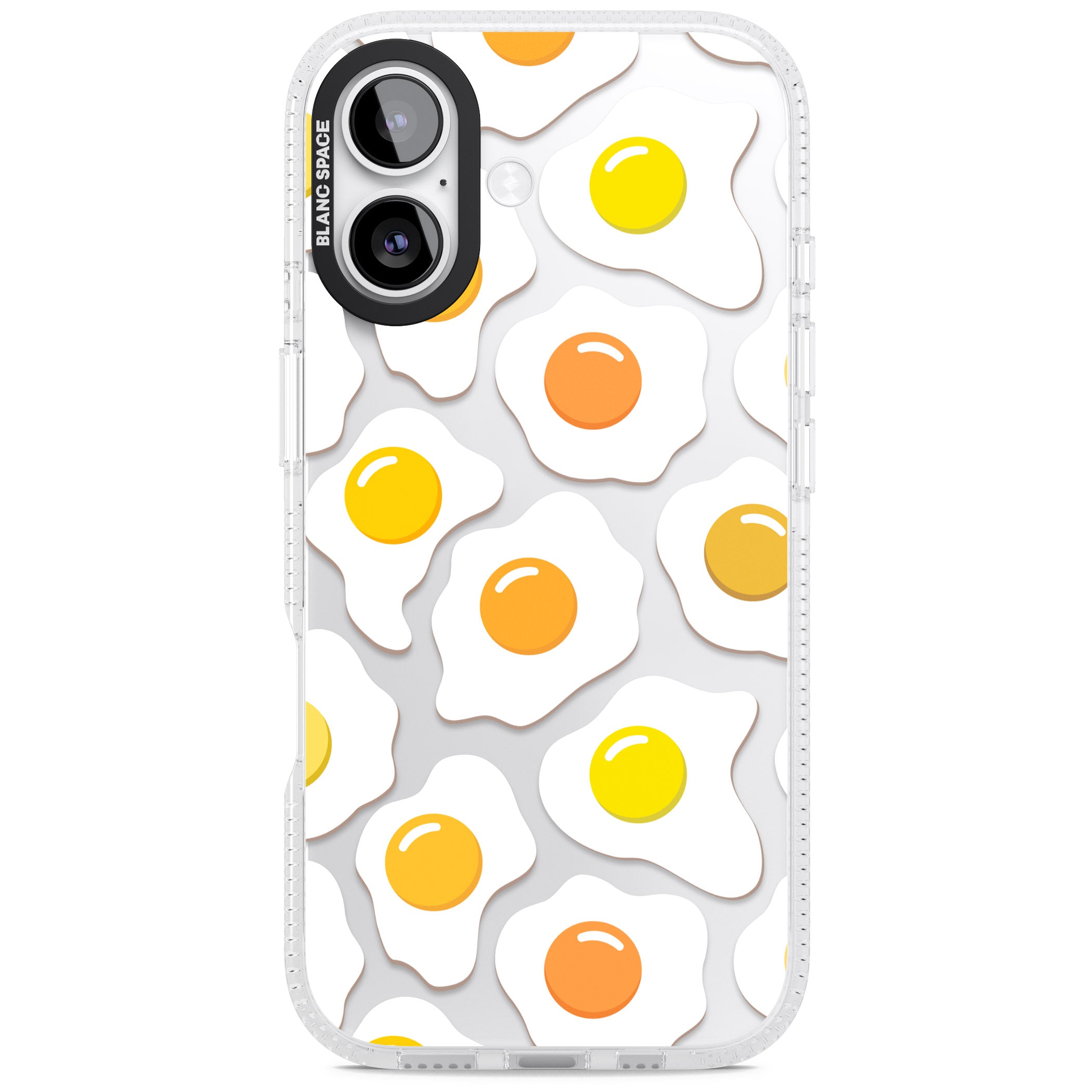 Fried Egg Pattern iPhone 17 Impact Air Clear Phone Case