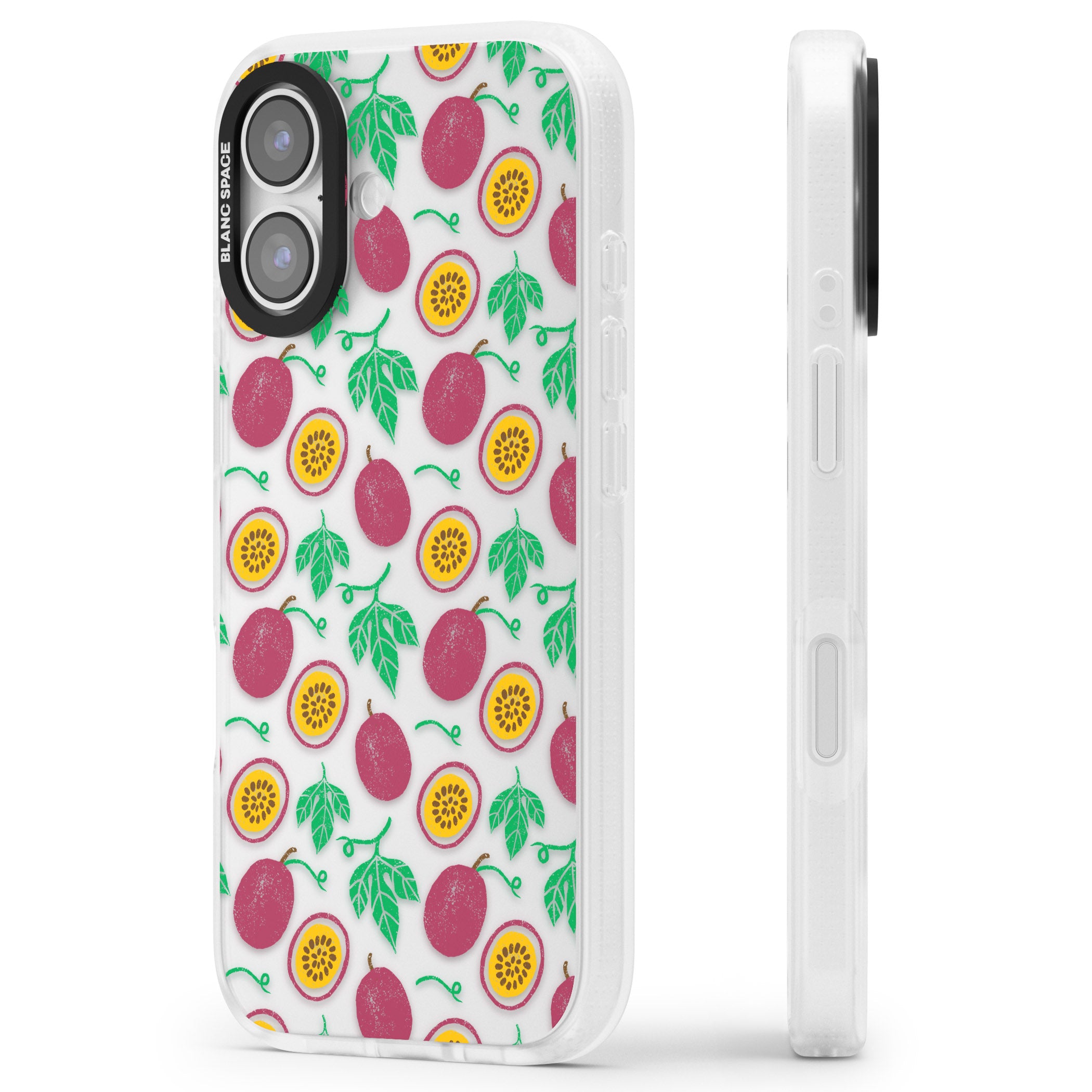 Passion Fruit Paradise iPhone 17 Impact Air Clear Phone Case Side Profile