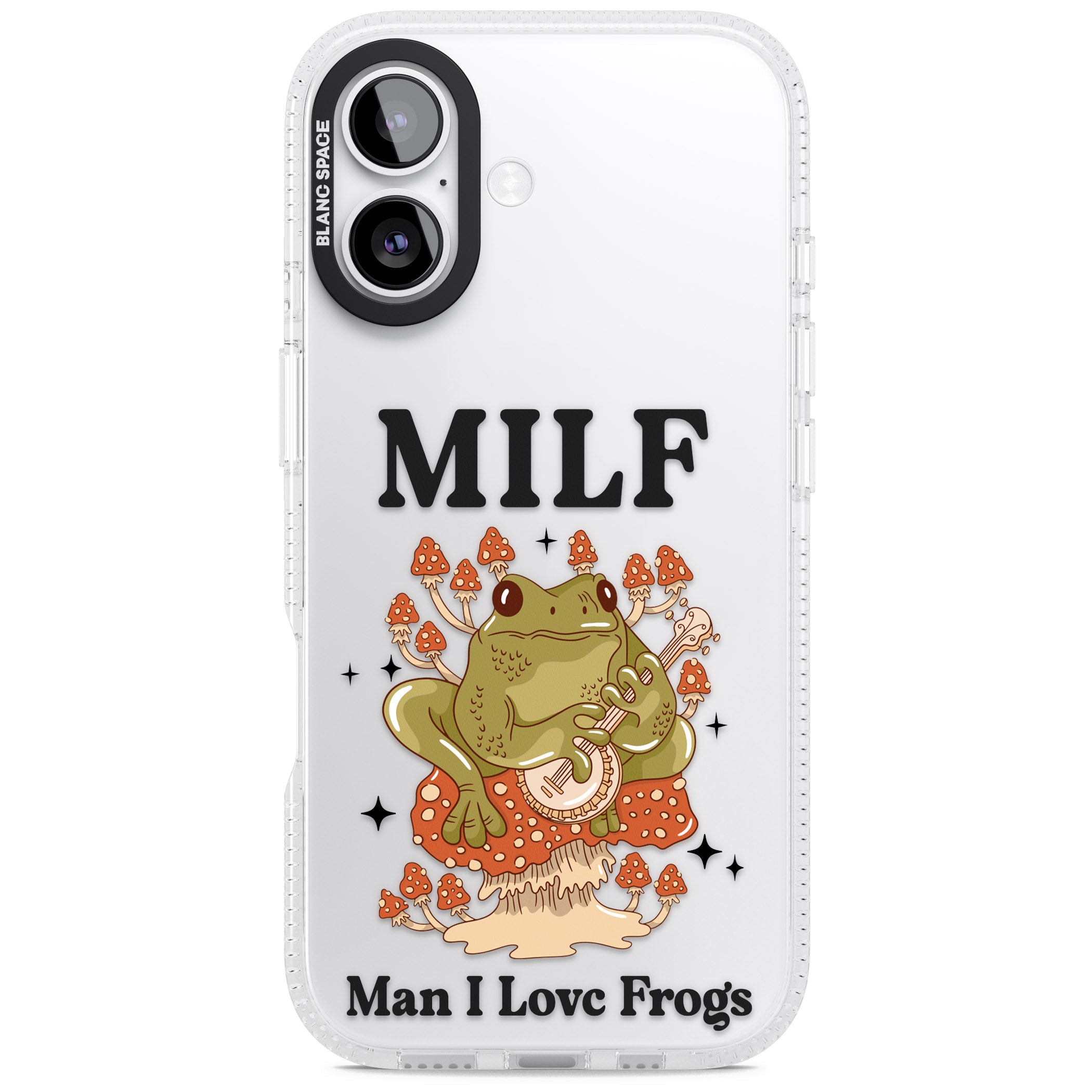 Man I Love Frogs iPhone 17 Impact Air Clear Phone Case