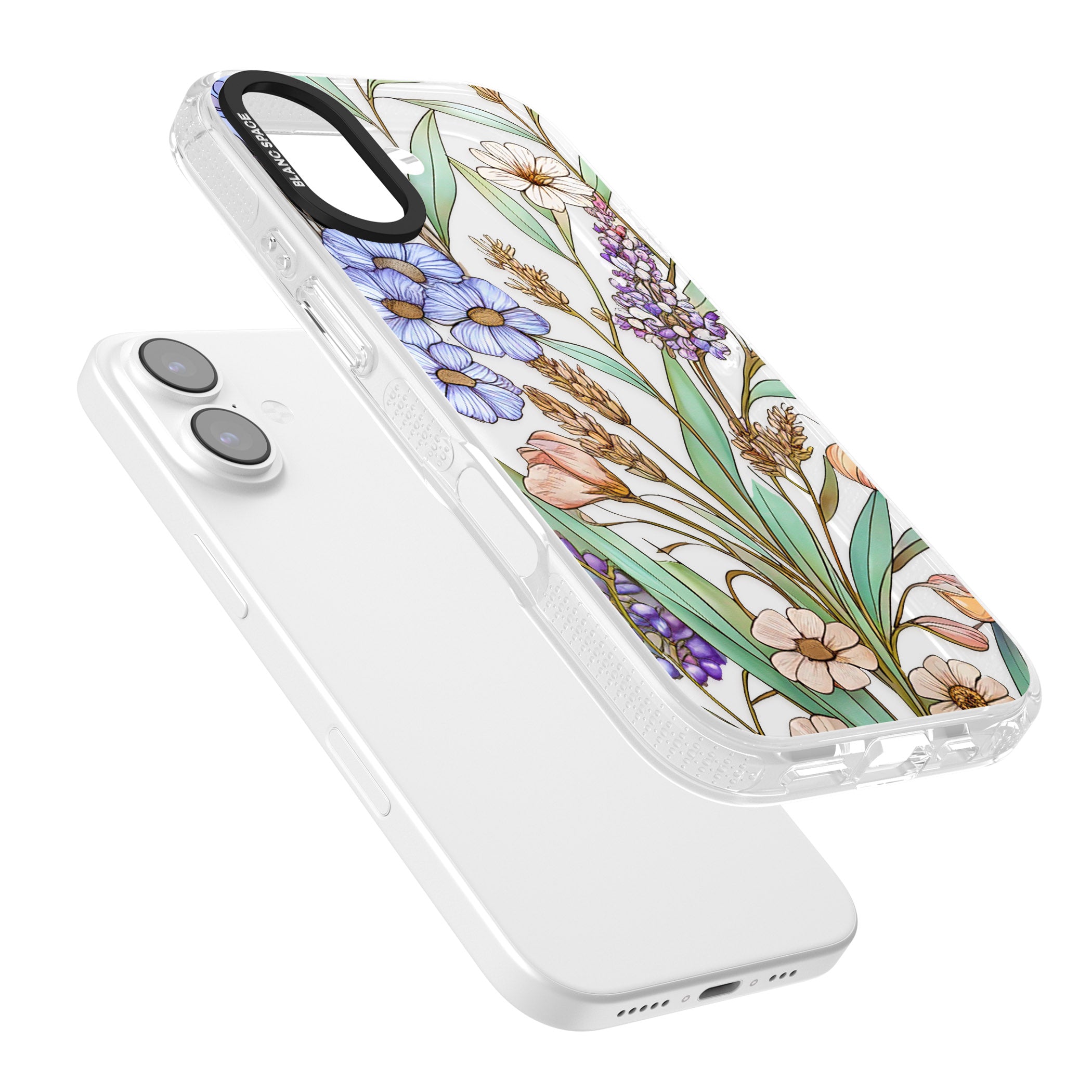 Glass Lavenders & Daisies iPhone 17 Impact Air Clear Phone Case Colours