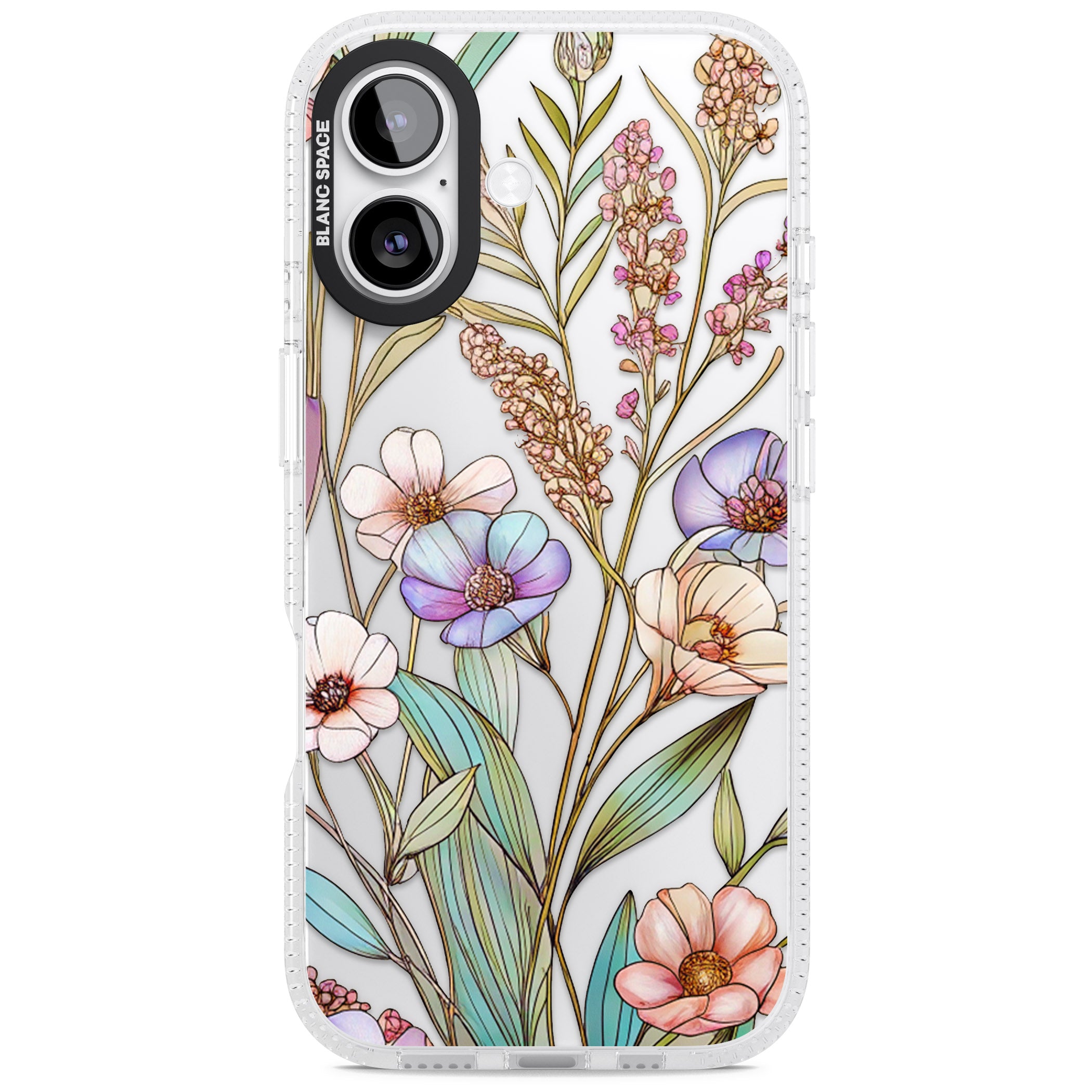 Glass Summer Flowers iPhone 17 Impact Air Clear Phone Case