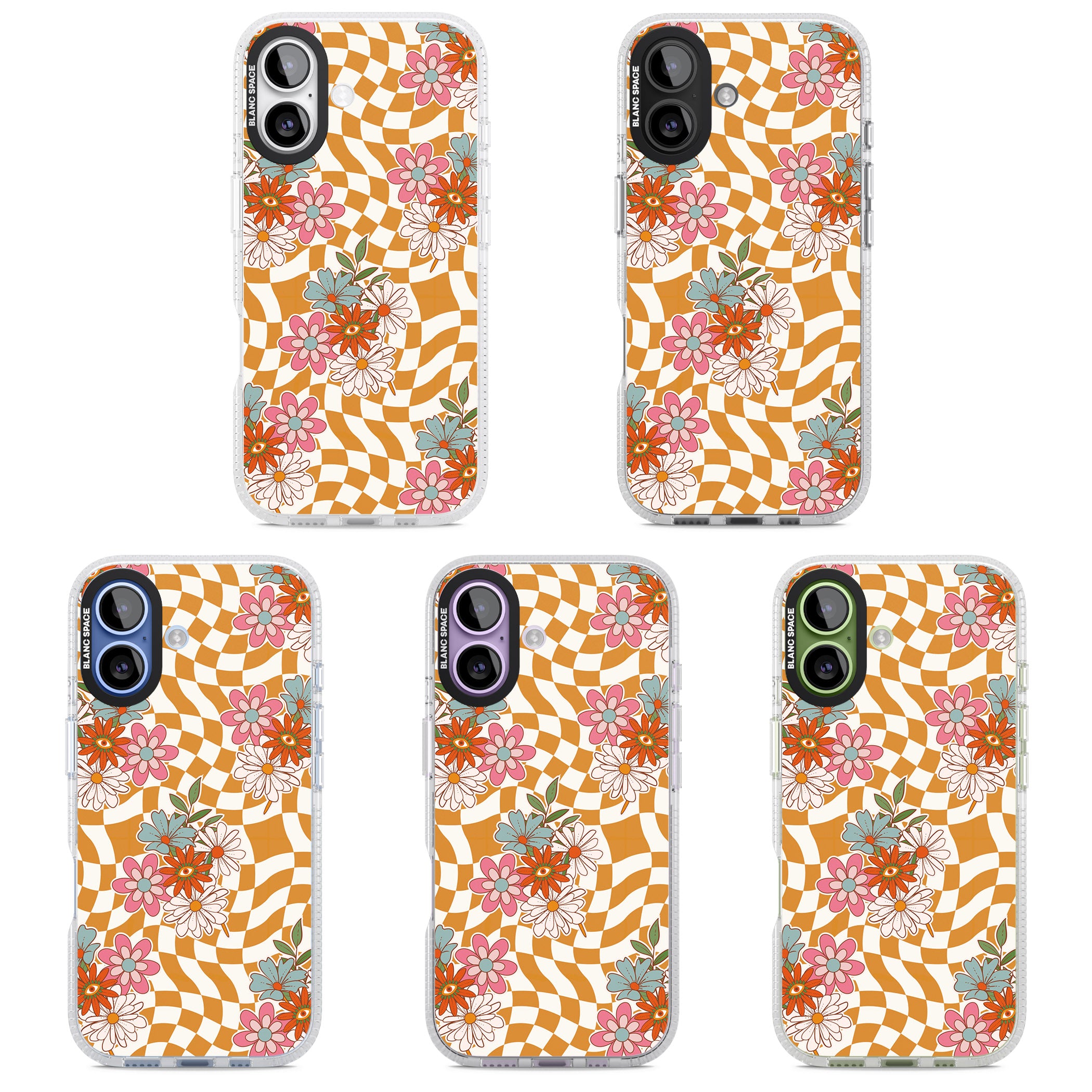 Wavy Checked Bloom iPhone 17 Impact Air Clear Phone Case APT Impact Protection