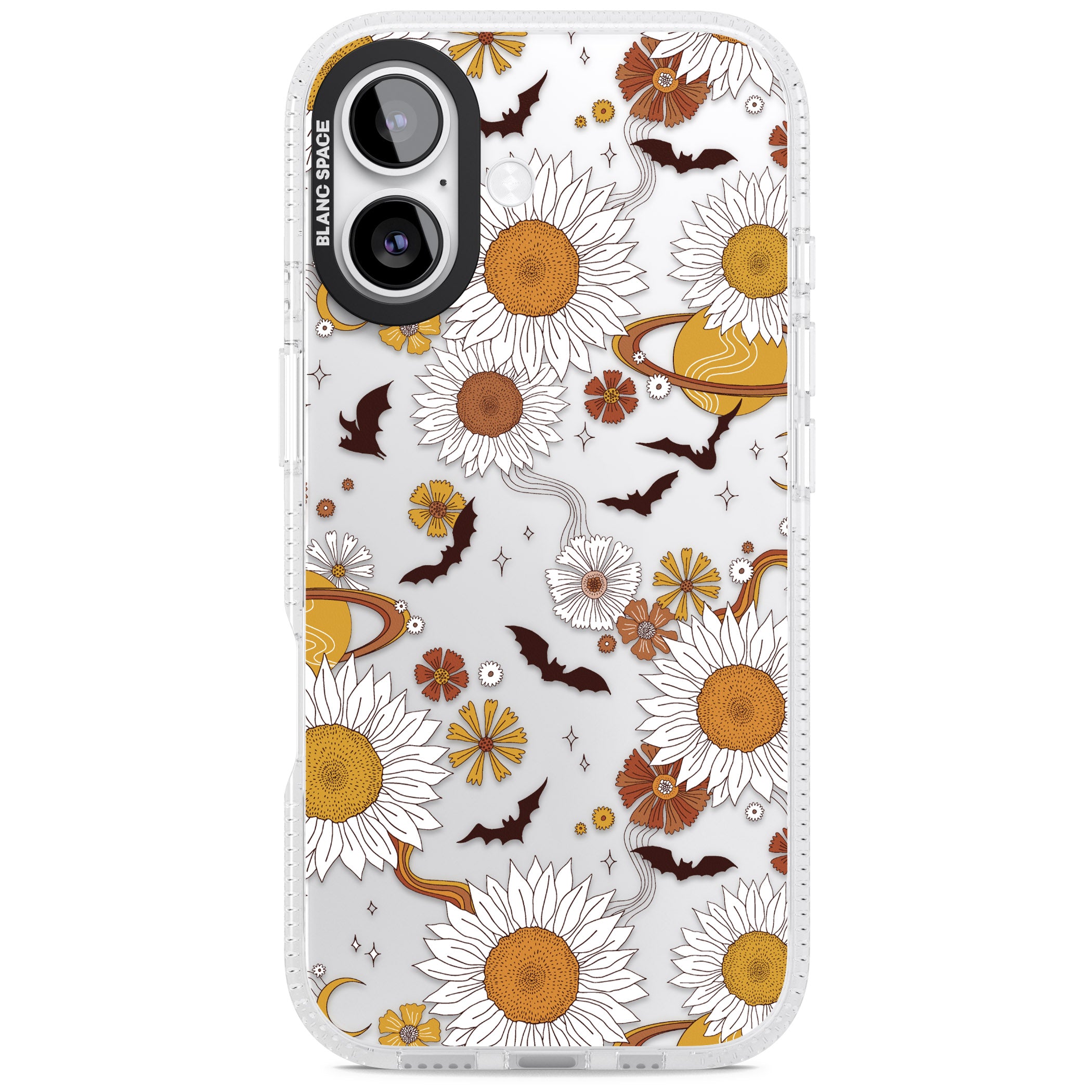 Halloween Bats And Planets iPhone 17 Impact Air Clear Phone Case