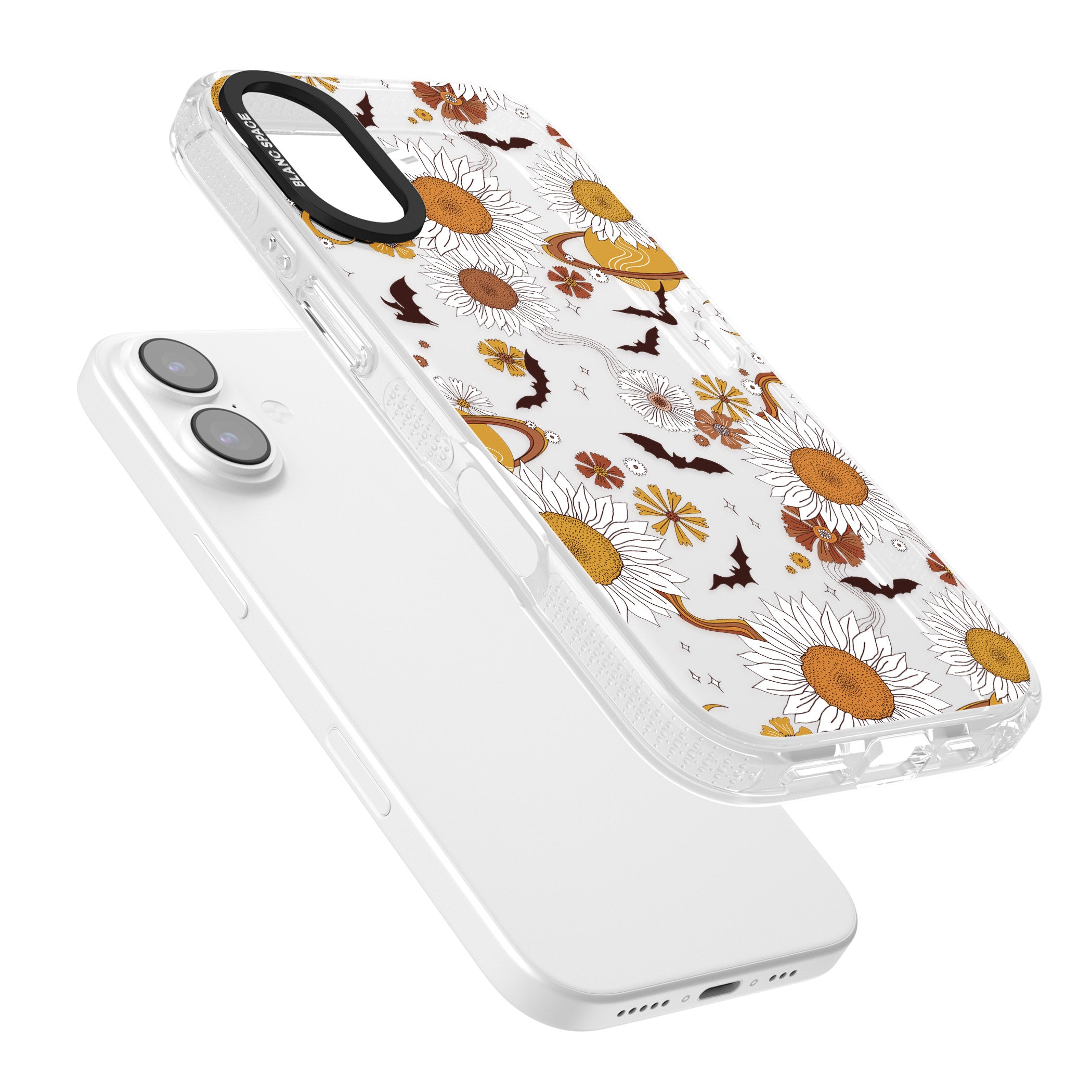 Halloween Bats And Planets iPhone 17 Impact Air Clear Phone Case Colours