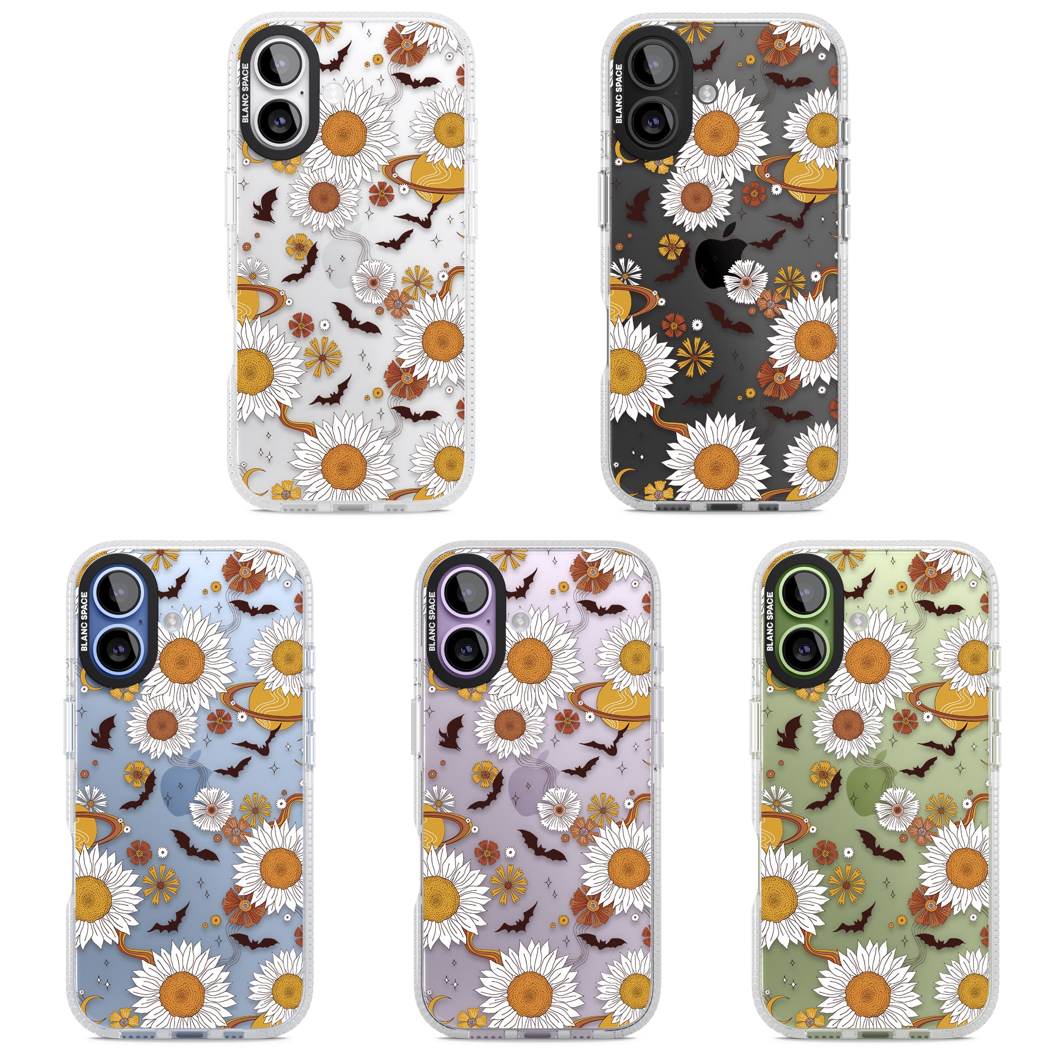 Halloween Bats And Planets iPhone 17 Impact Air Clear Phone Case APT Impact Protection