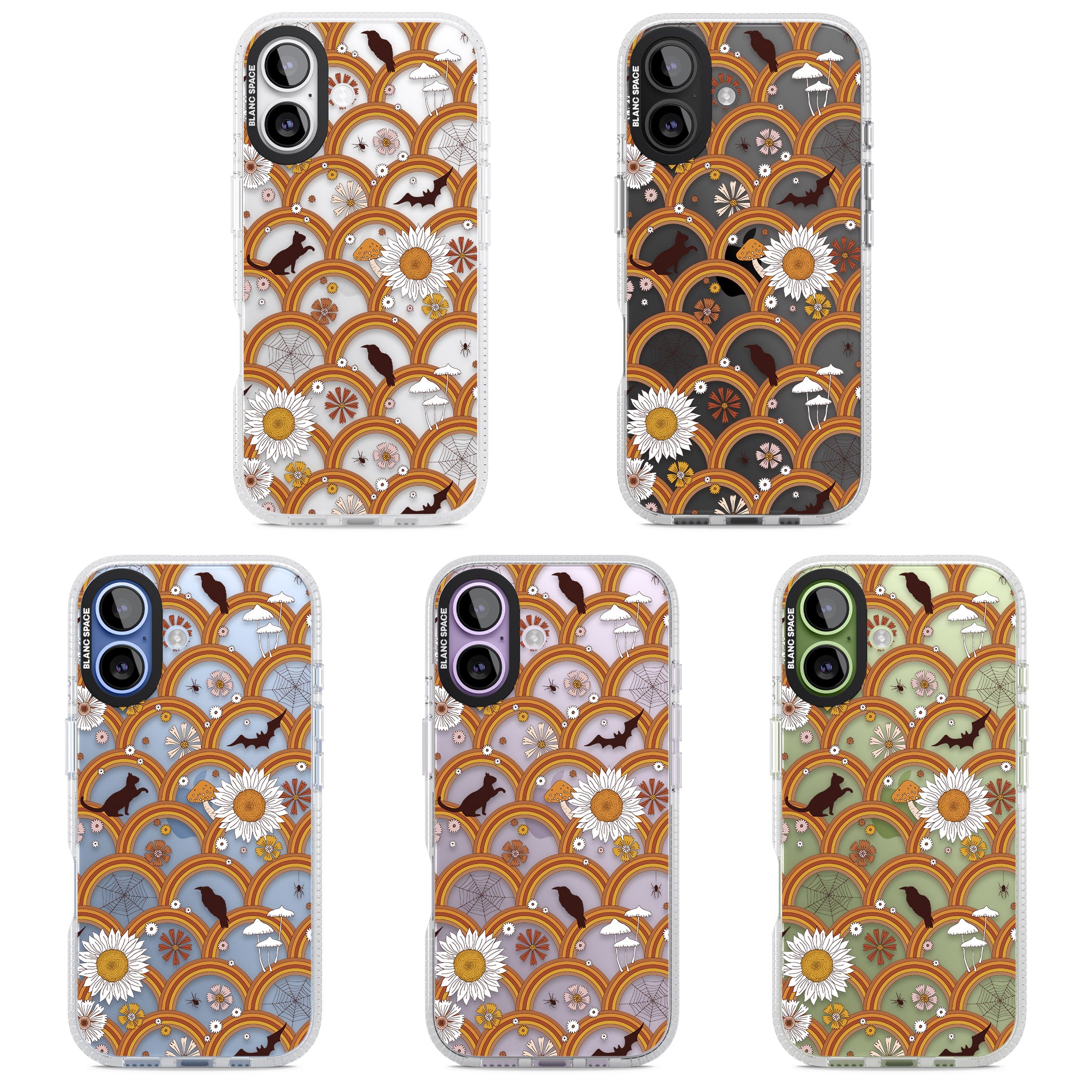 Halloween Rainbows iPhone 17 Impact Air Clear Phone Case APT Impact Protection