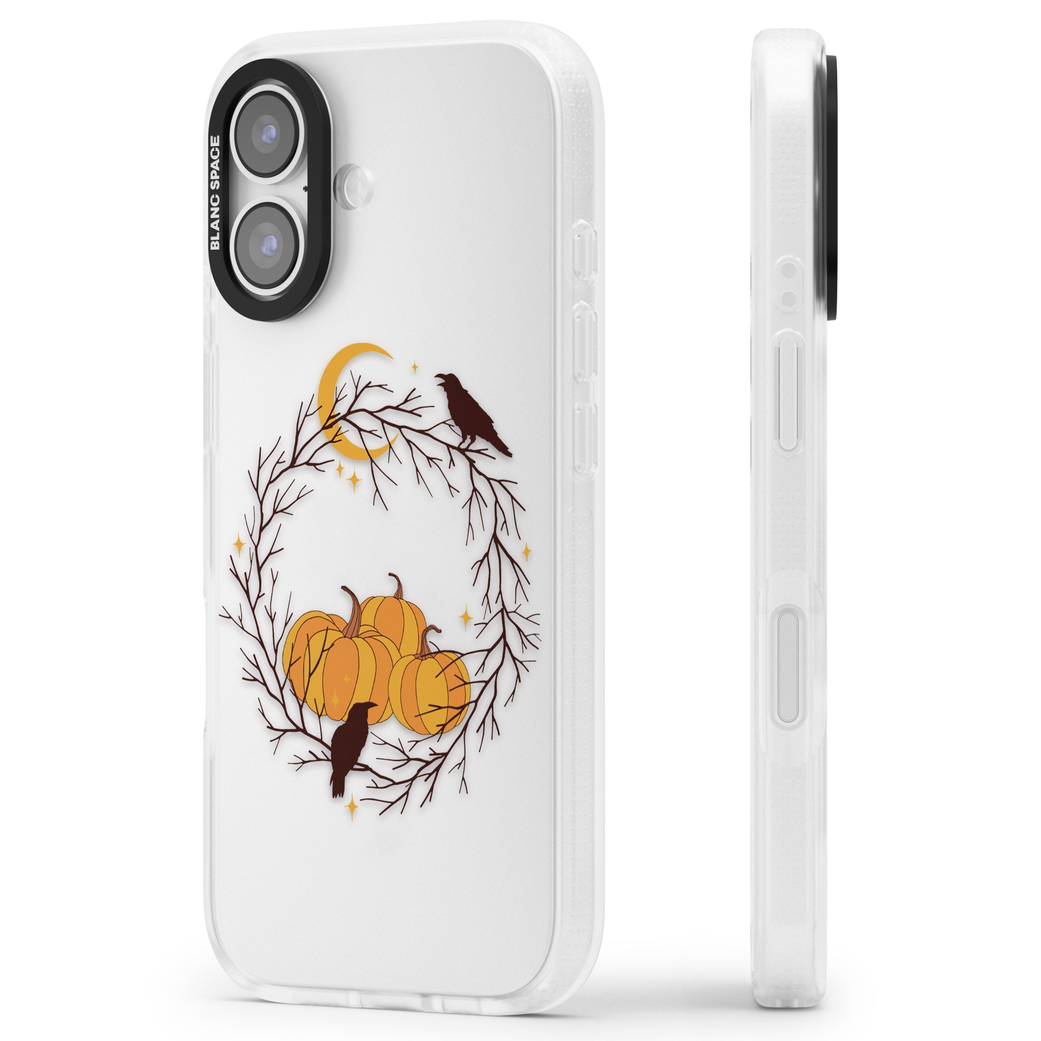 Pumpkin Patch iPhone 17 Impact Air Clear Phone Case Side Profile