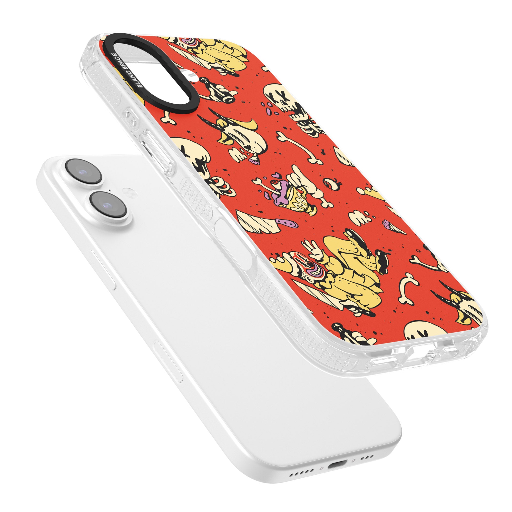 Red Retro Halloween Pattern iPhone 17 Impact Air Clear Phone Case Colours