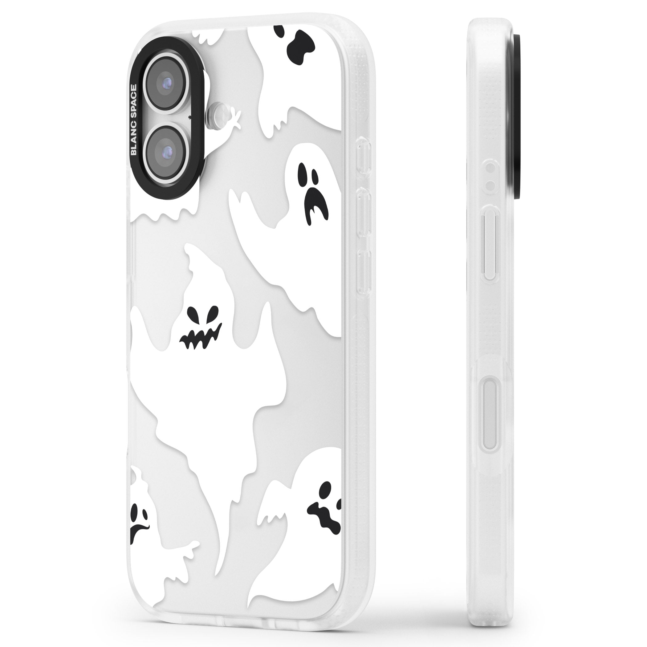 Ghost Pattern iPhone 17 Impact Air Clear Phone Case Side Profile