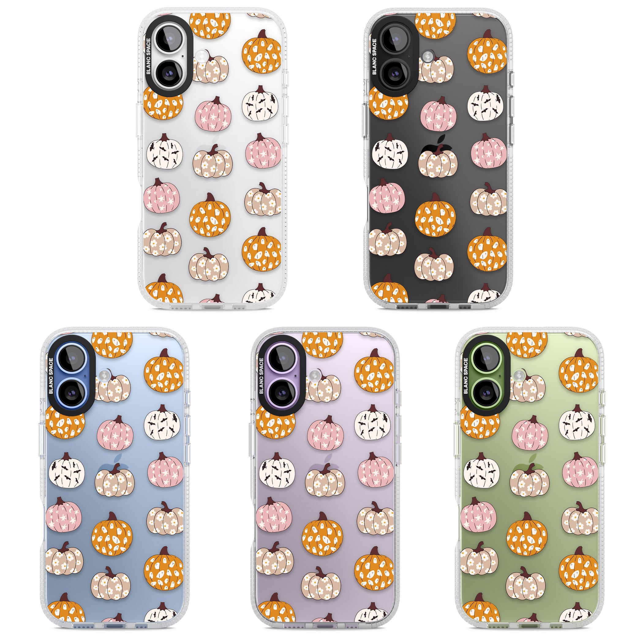 Floral Pumpkins iPhone 17 Impact Air Clear Phone Case APT Impact Protection