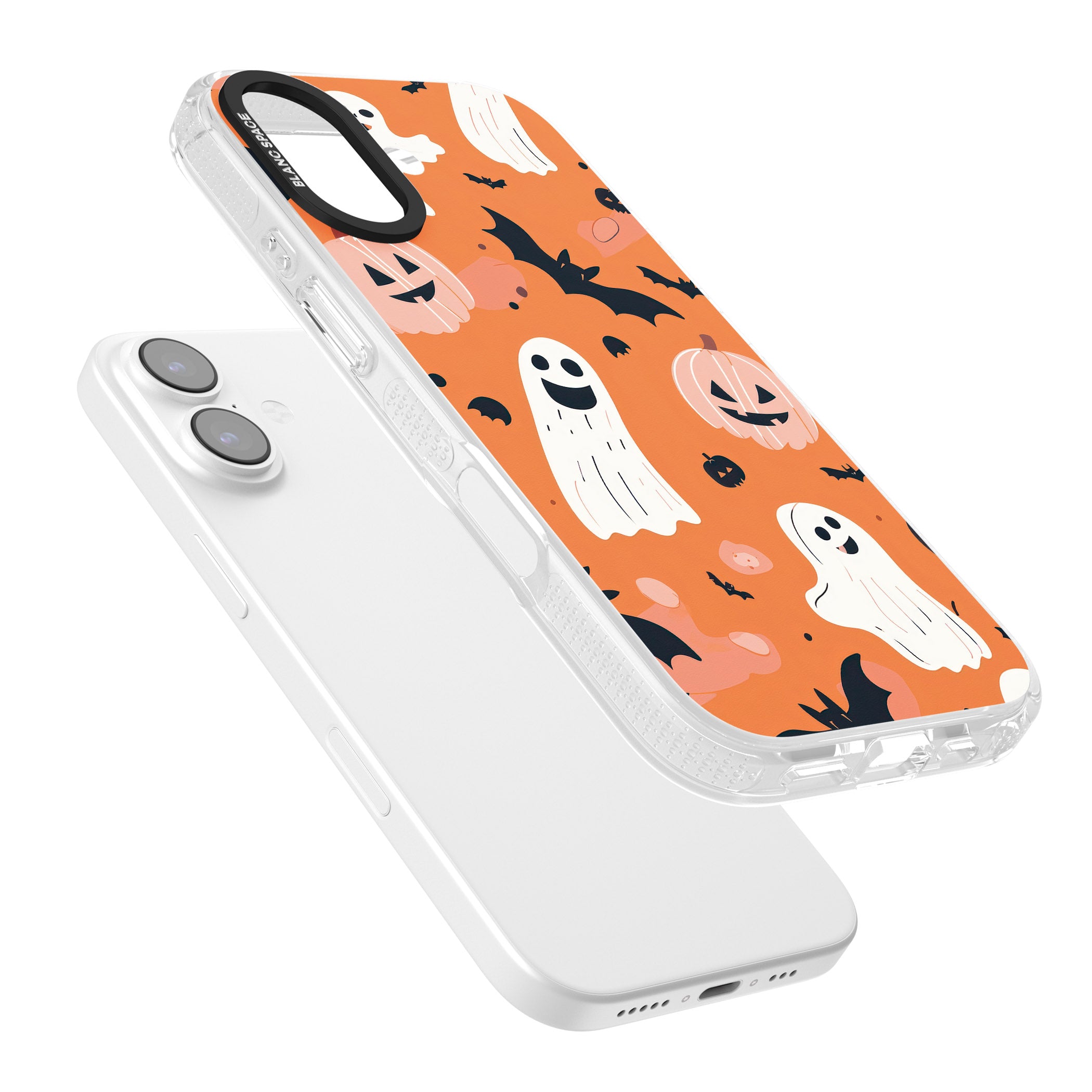 Orange Halloween Pattern iPhone 17 Impact Air Clear Phone Case Colours