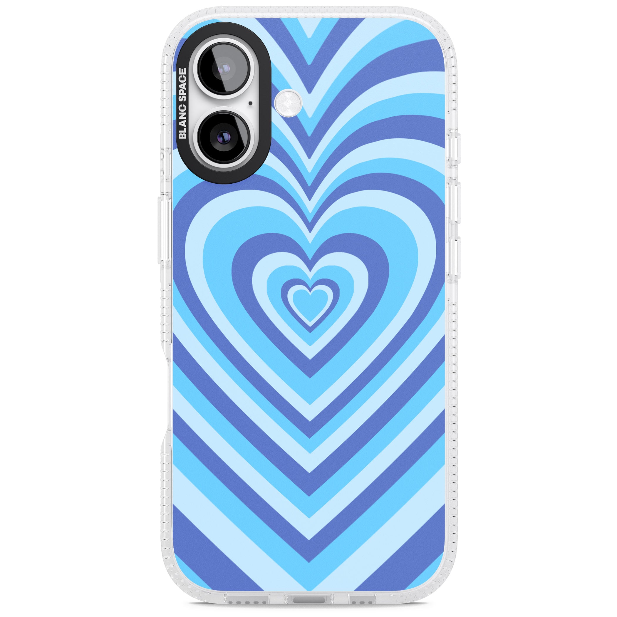 Blue Heart Illusion iPhone 17 Impact Air Clear Phone Case