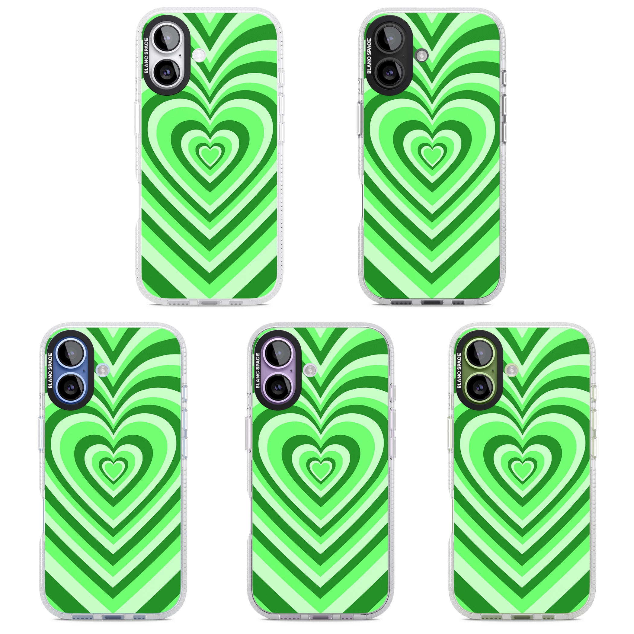 Green Heart Illusion iPhone 17 Impact Air Clear Phone Case APT Impact Protection