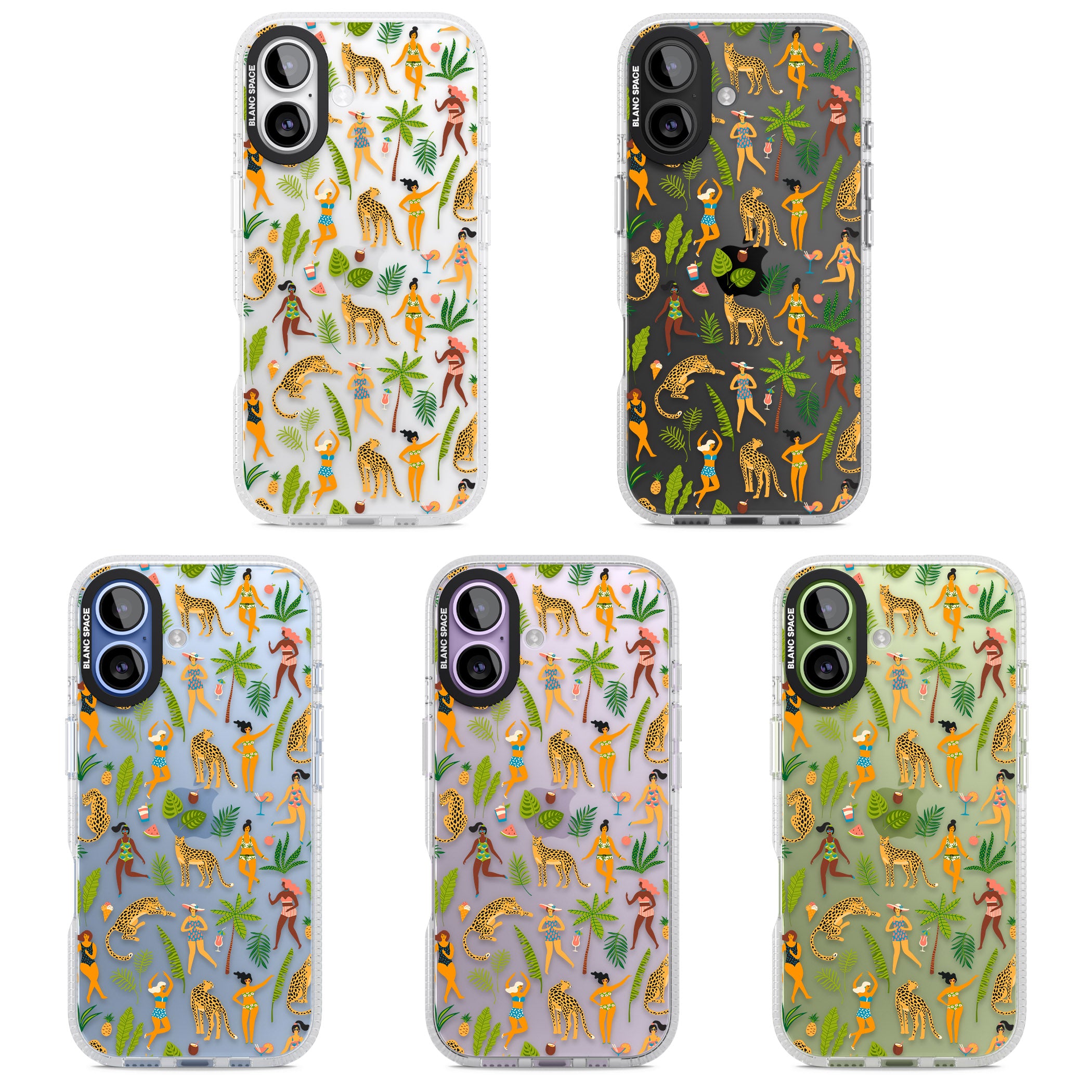 Tropical Party Vibes iPhone 17 Impact Air Clear Phone Case APT Impact Protection
