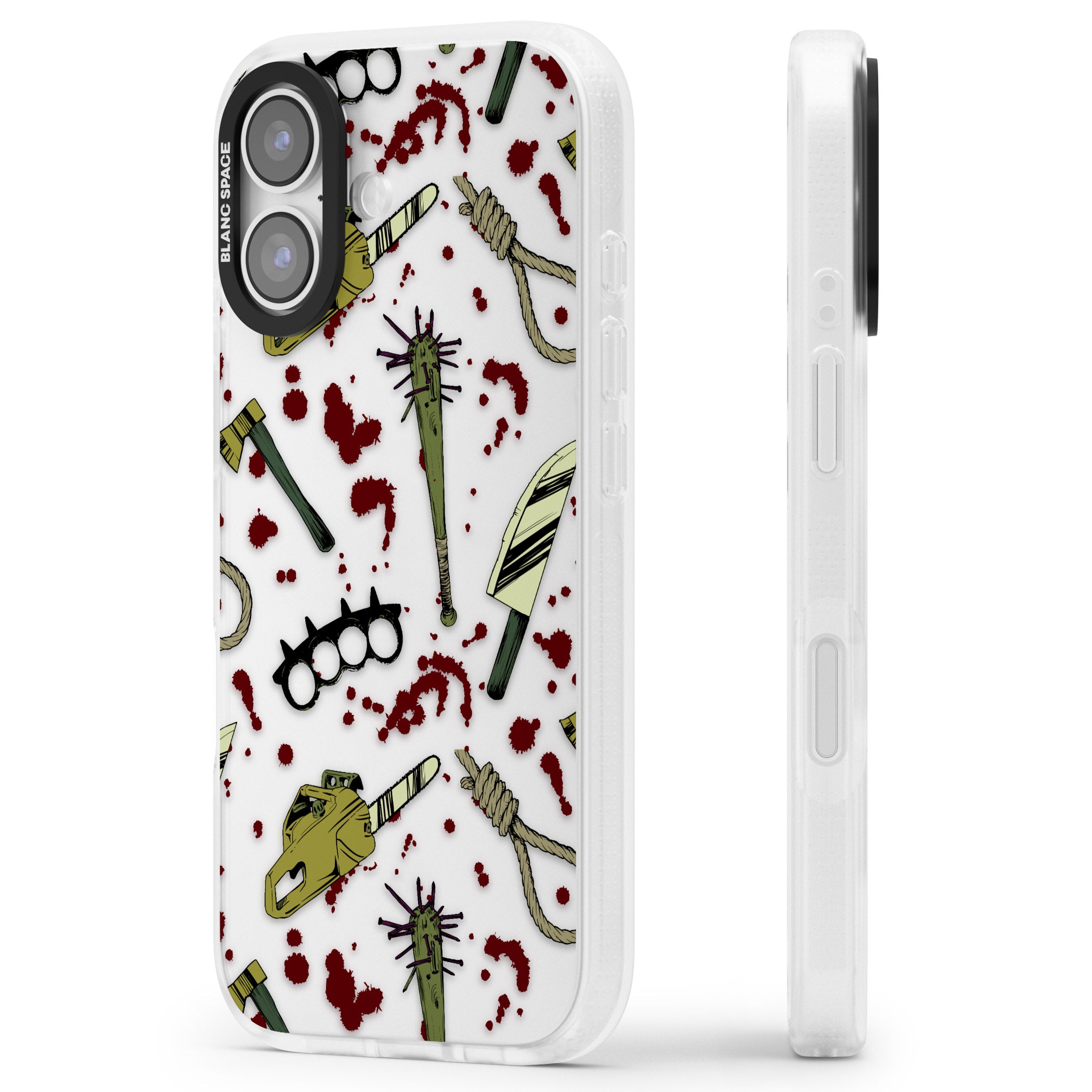 Movie Massacre iPhone 17 Impact Air Clear Phone Case Side Profile