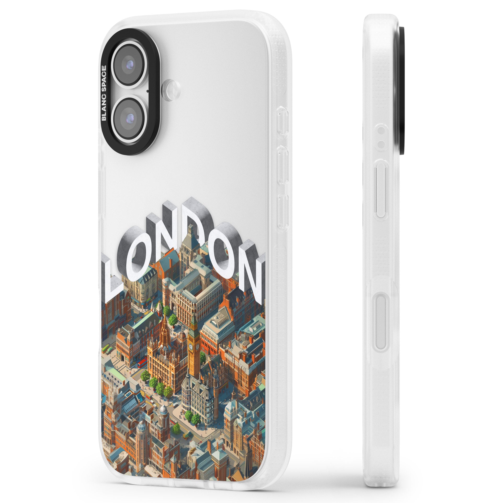 London iPhone 17 Impact Air Clear Phone Case Side Profile