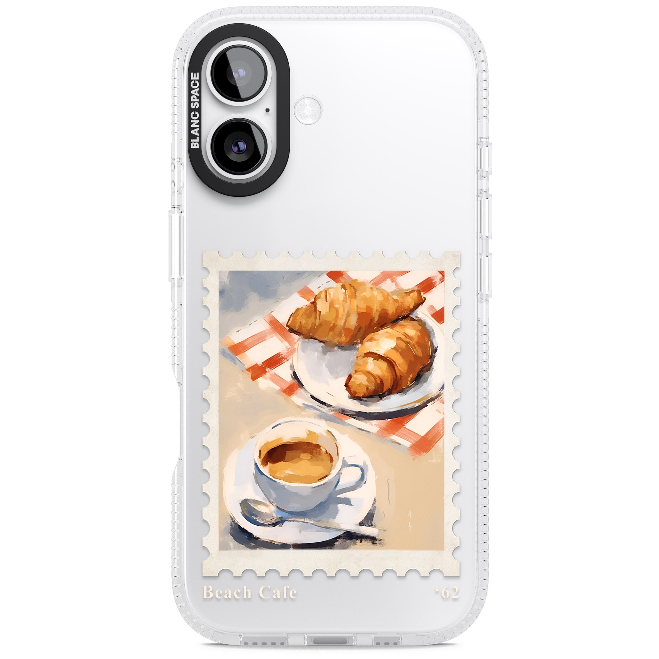 Cafe Stamp iPhone 17 Impact Air Clear Phone Case