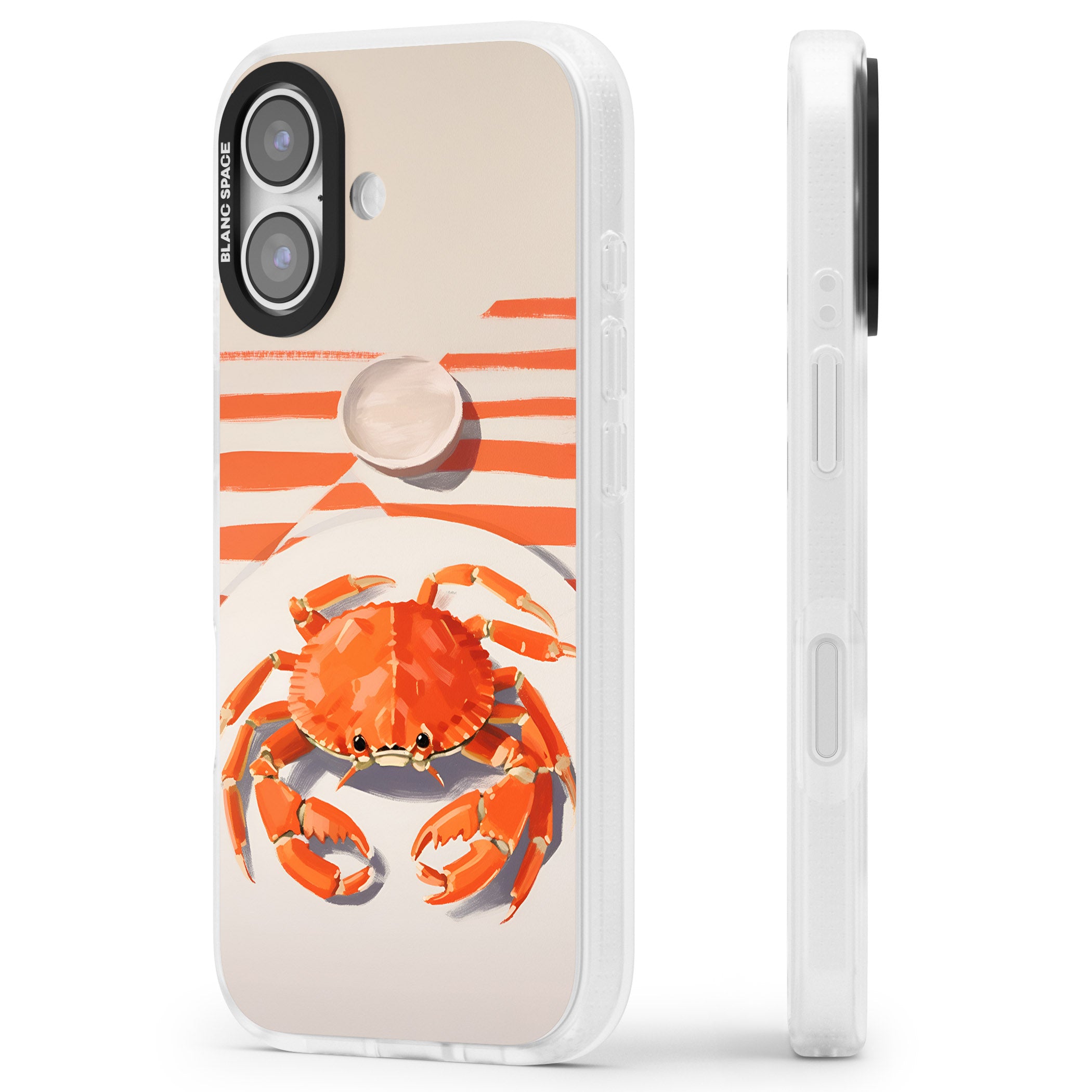Beach Crab iPhone 17 Impact Air Clear Phone Case Side Profile