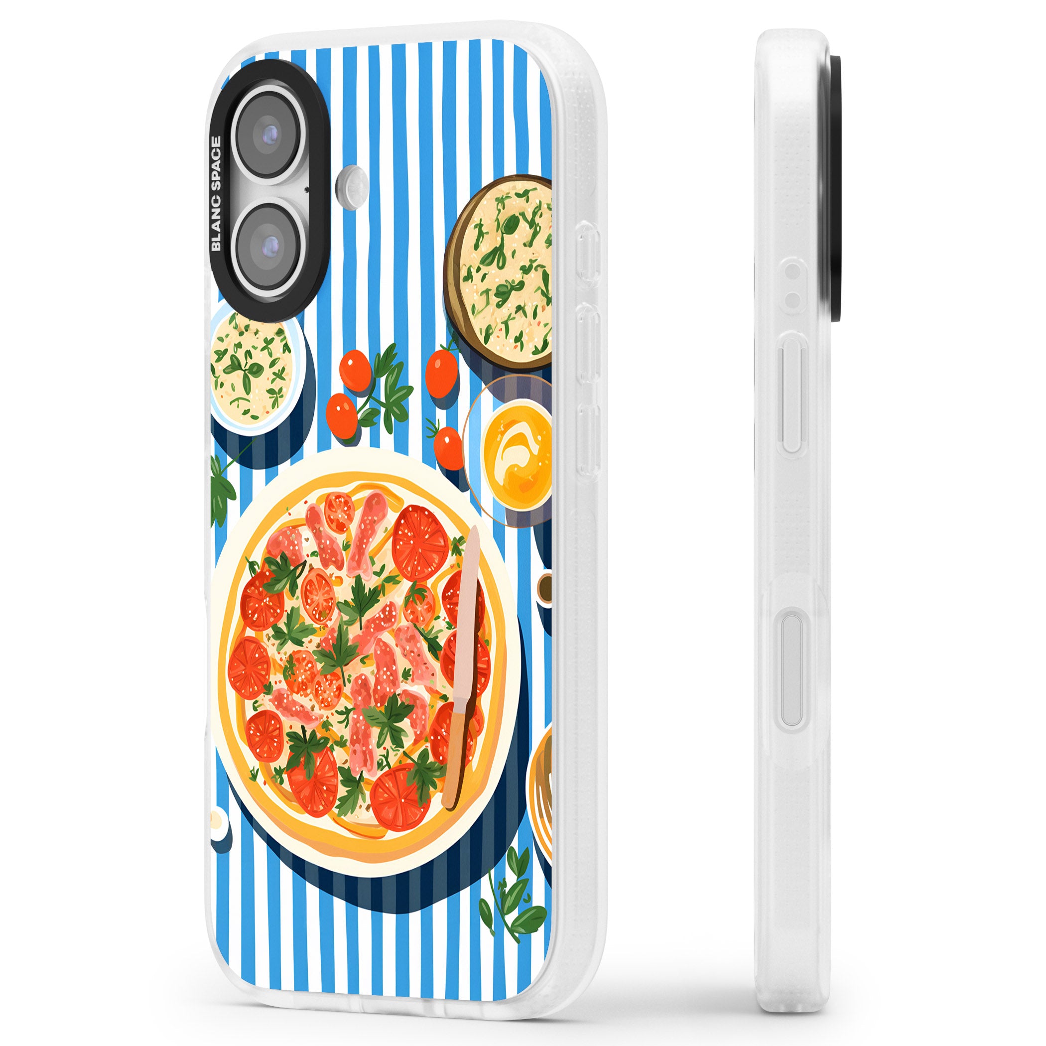 Italian Platter iPhone 17 Impact Air Clear Phone Case Side Profile