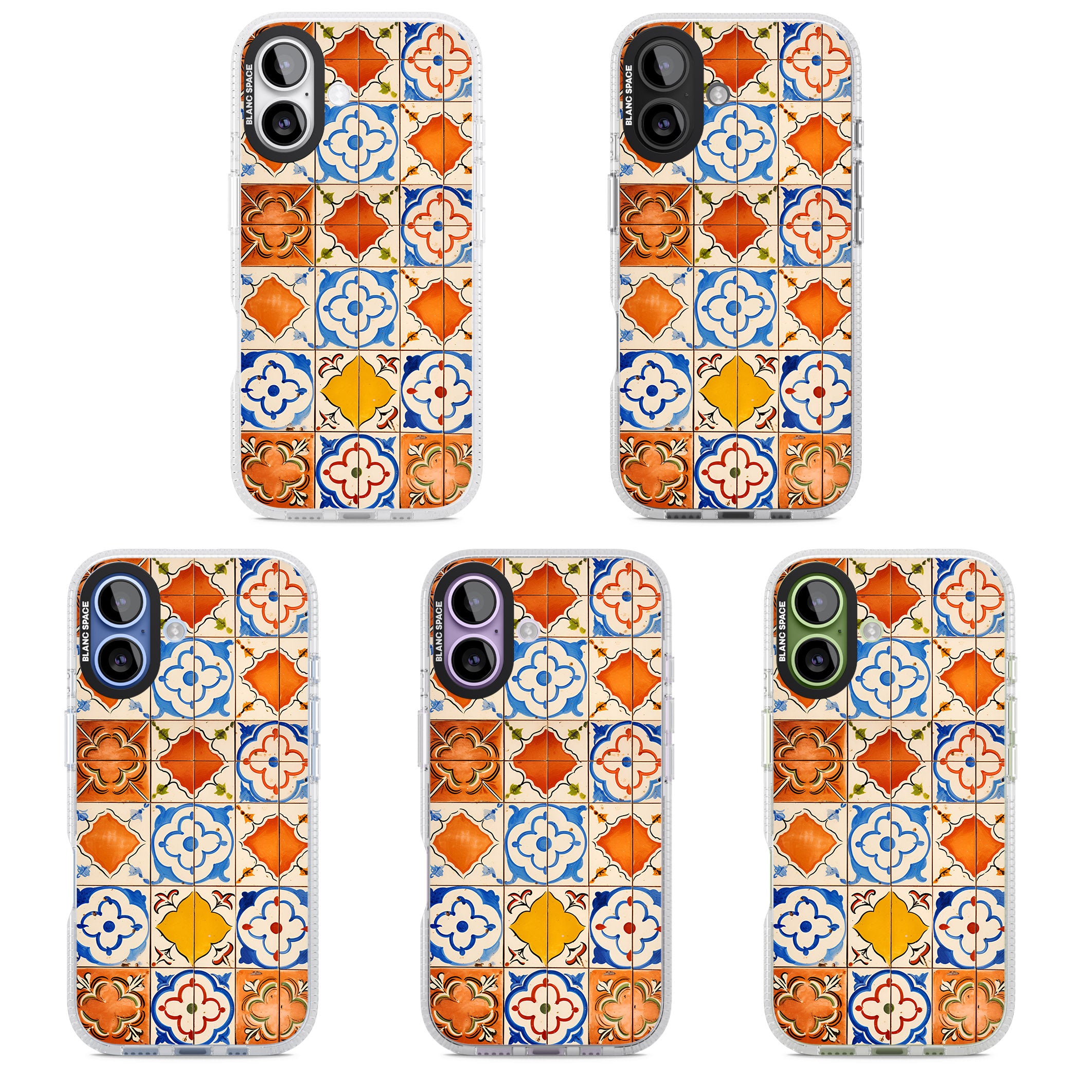 Spanish Mosaic Tiles iPhone 17 Impact Air Clear Phone Case APT Impact Protection