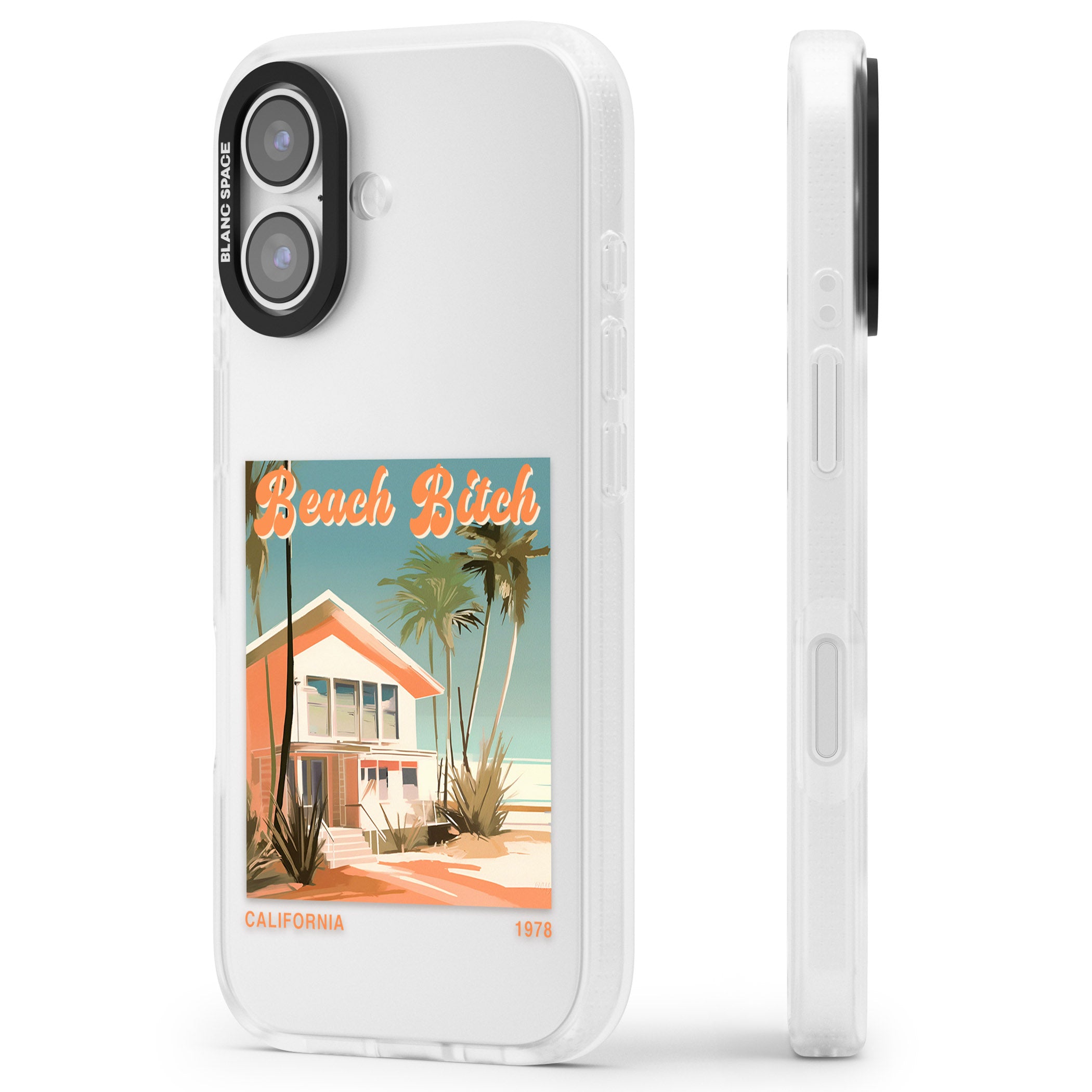 Beach B*tch iPhone 17 Impact Air Clear Phone Case Side Profile