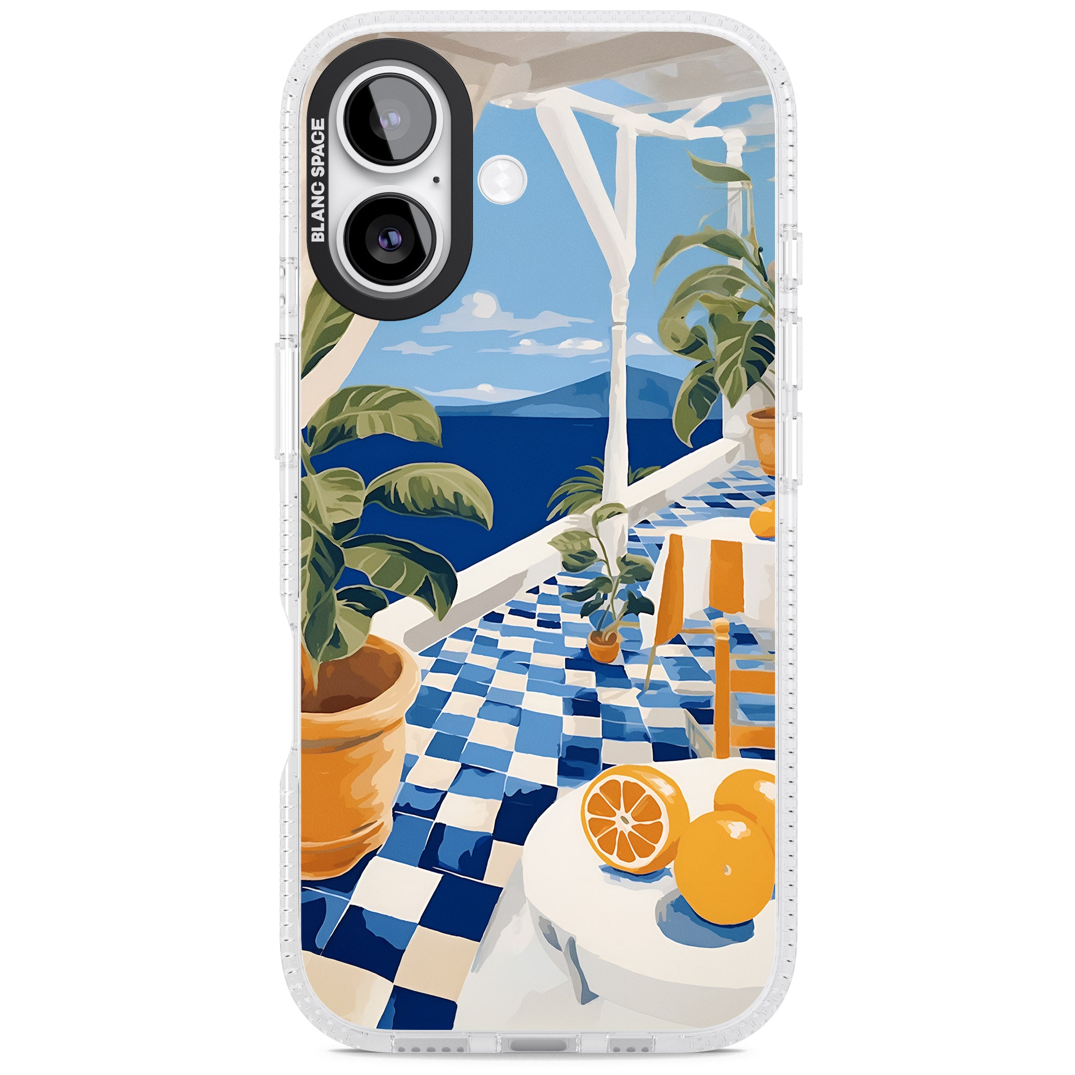 Greek Balcony iPhone 17 Impact Air Clear Phone Case