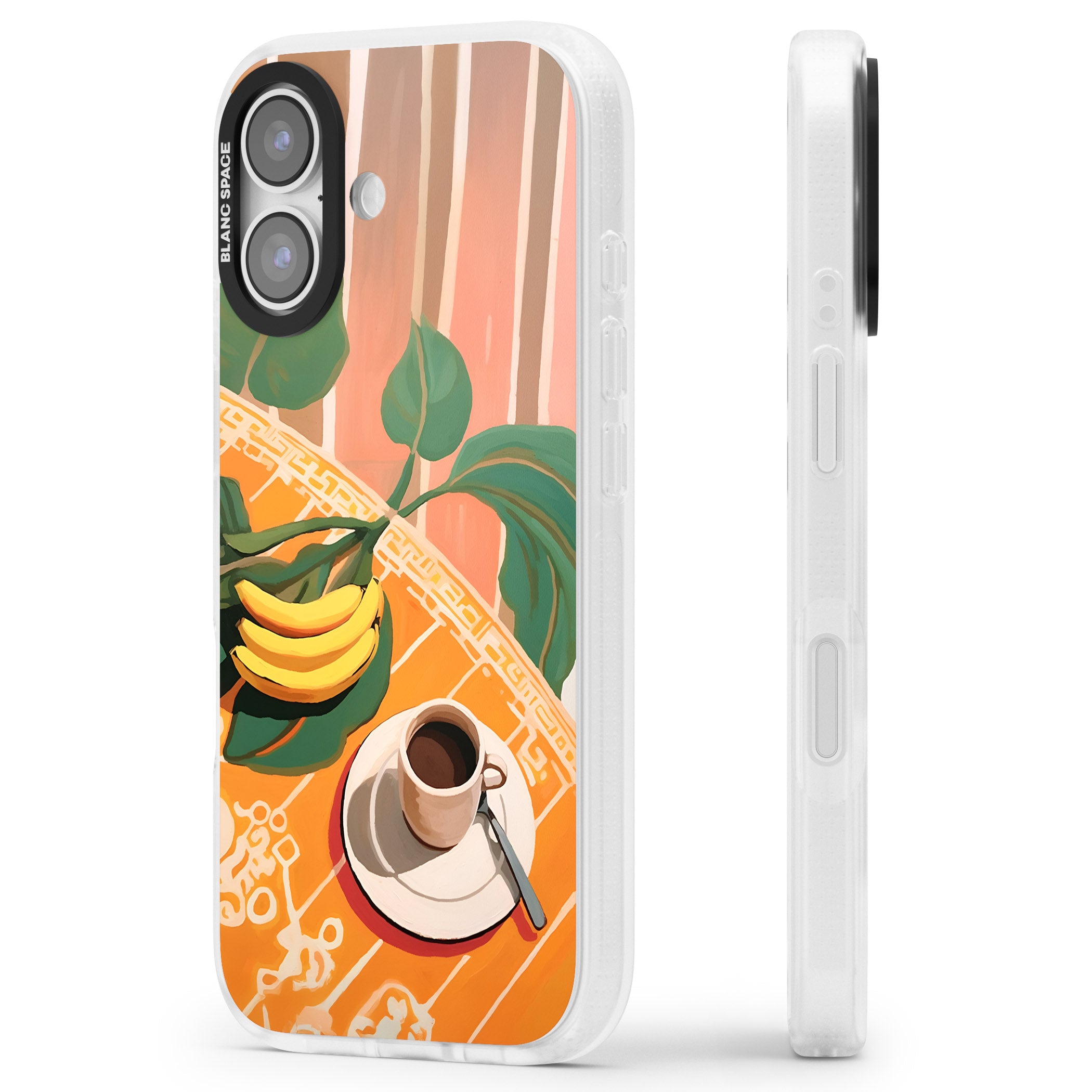 Mediterranean Breakfast iPhone 17 Impact Air Clear Phone Case Side Profile