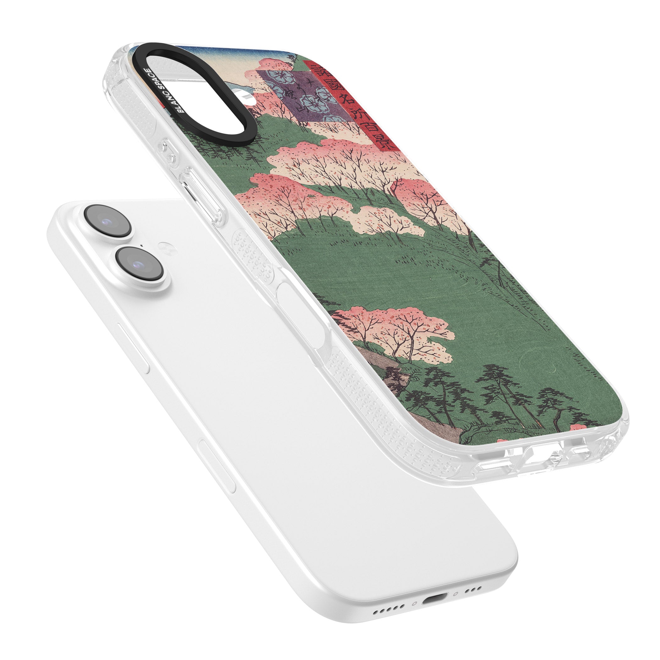 Japanese Illustration Cherry Blossom Forest iPhone 17 Impact Air Clear Phone Case Colours