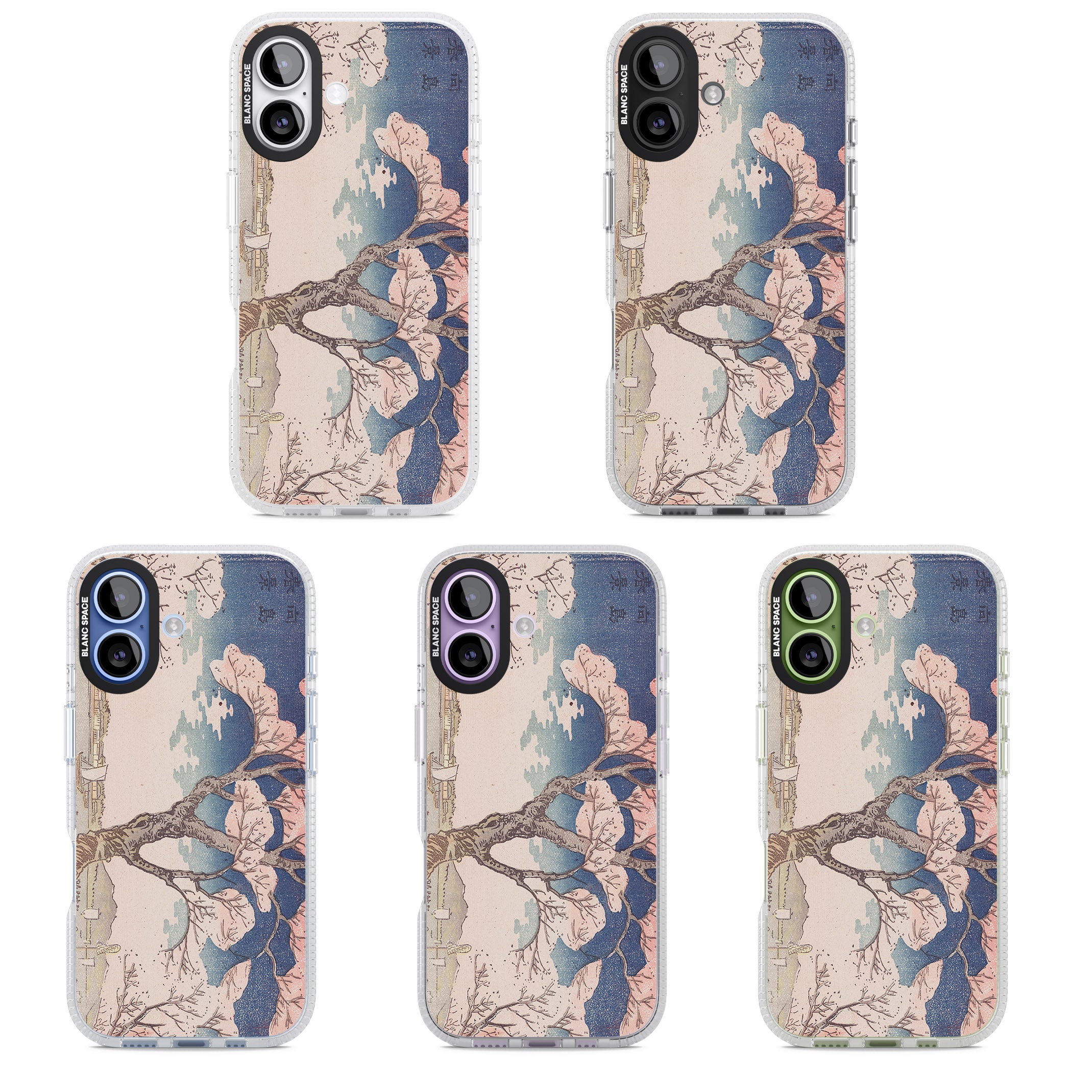 Vintage Japanese Illustrations Cherry Tree iPhone 17 Impact Air Clear Phone Case APT Impact Protection
