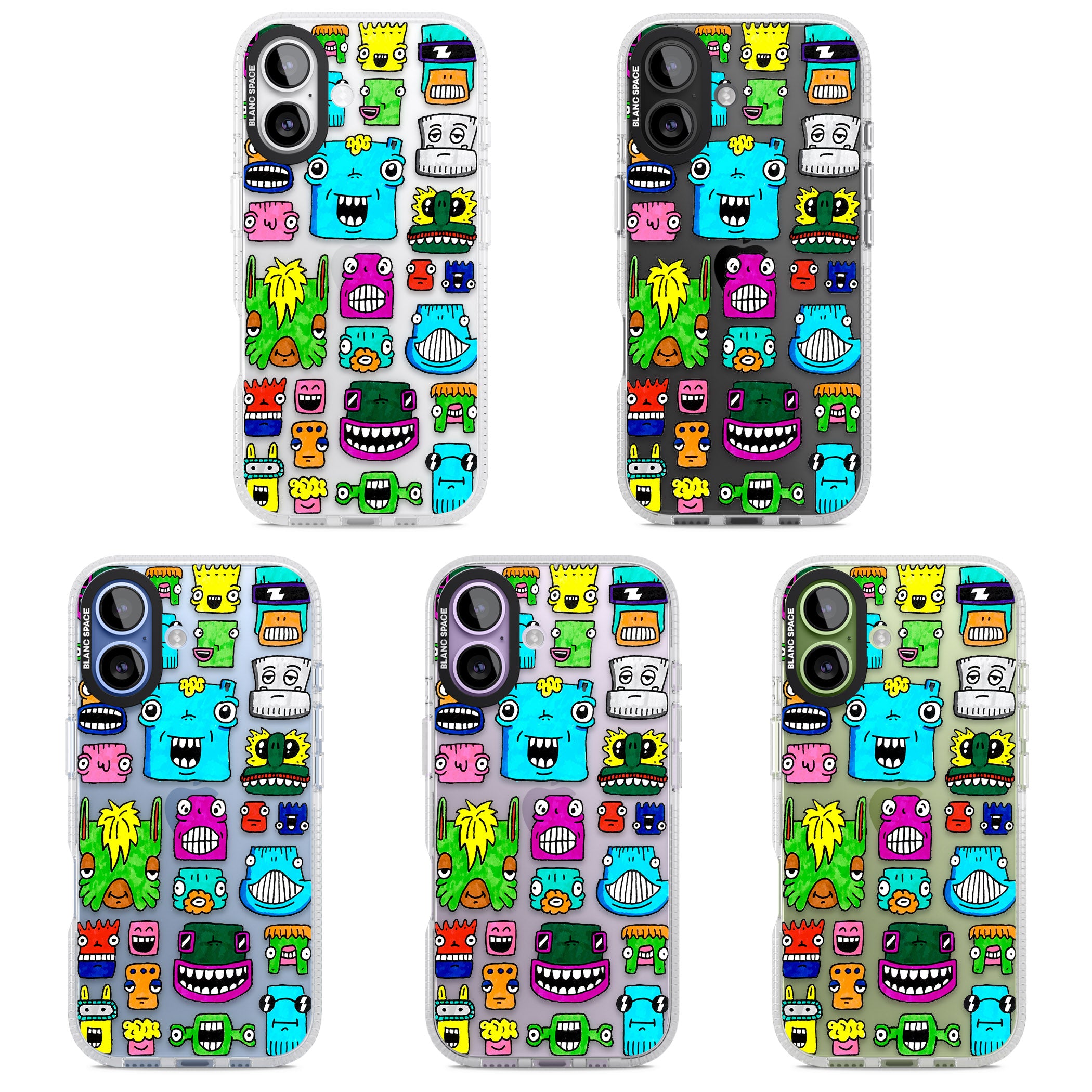 Burst Heads Colour iPhone 17 Impact Air Clear Phone Case APT Impact Protection