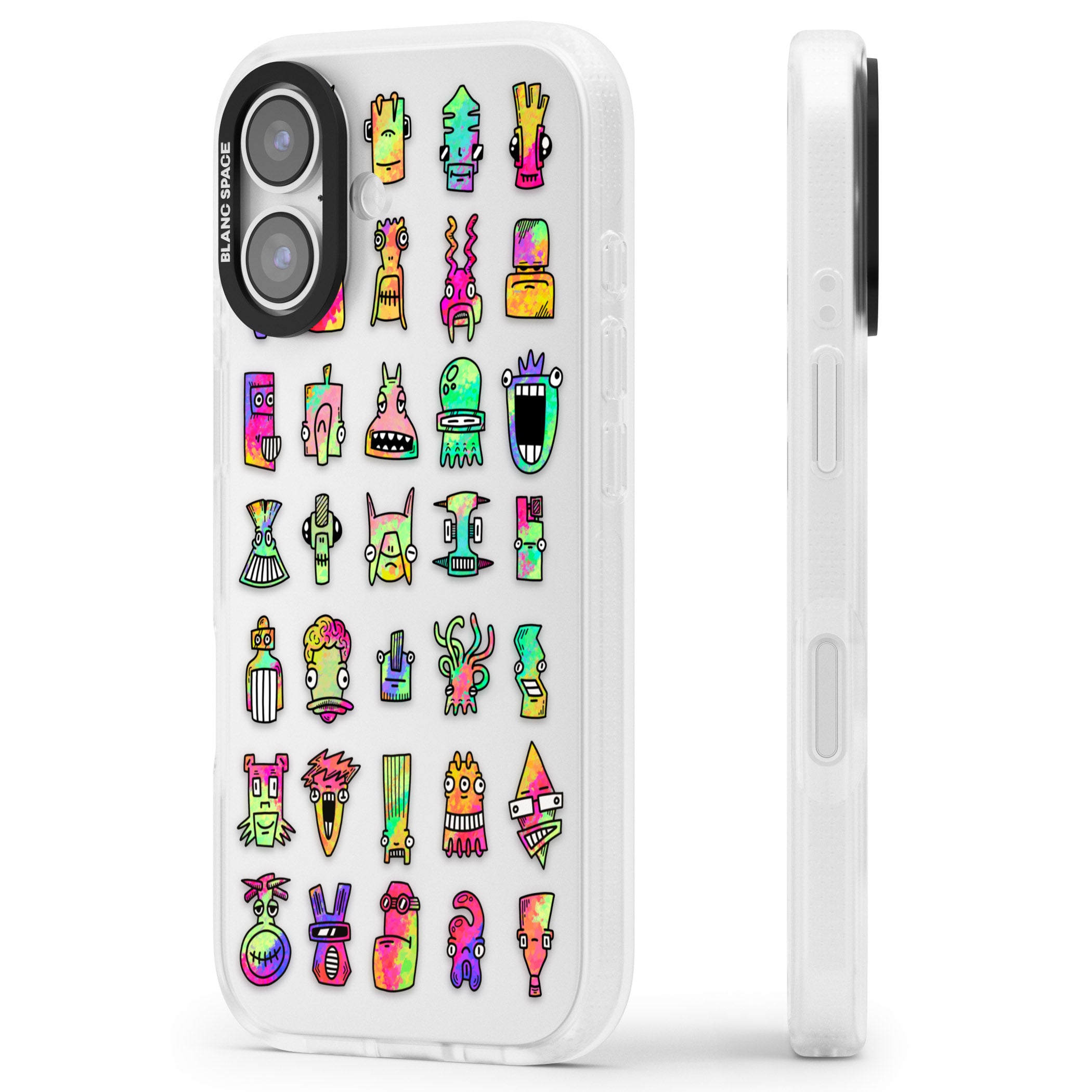 Splashy Friends iPhone 17 Impact Air Clear Phone Case Side Profile