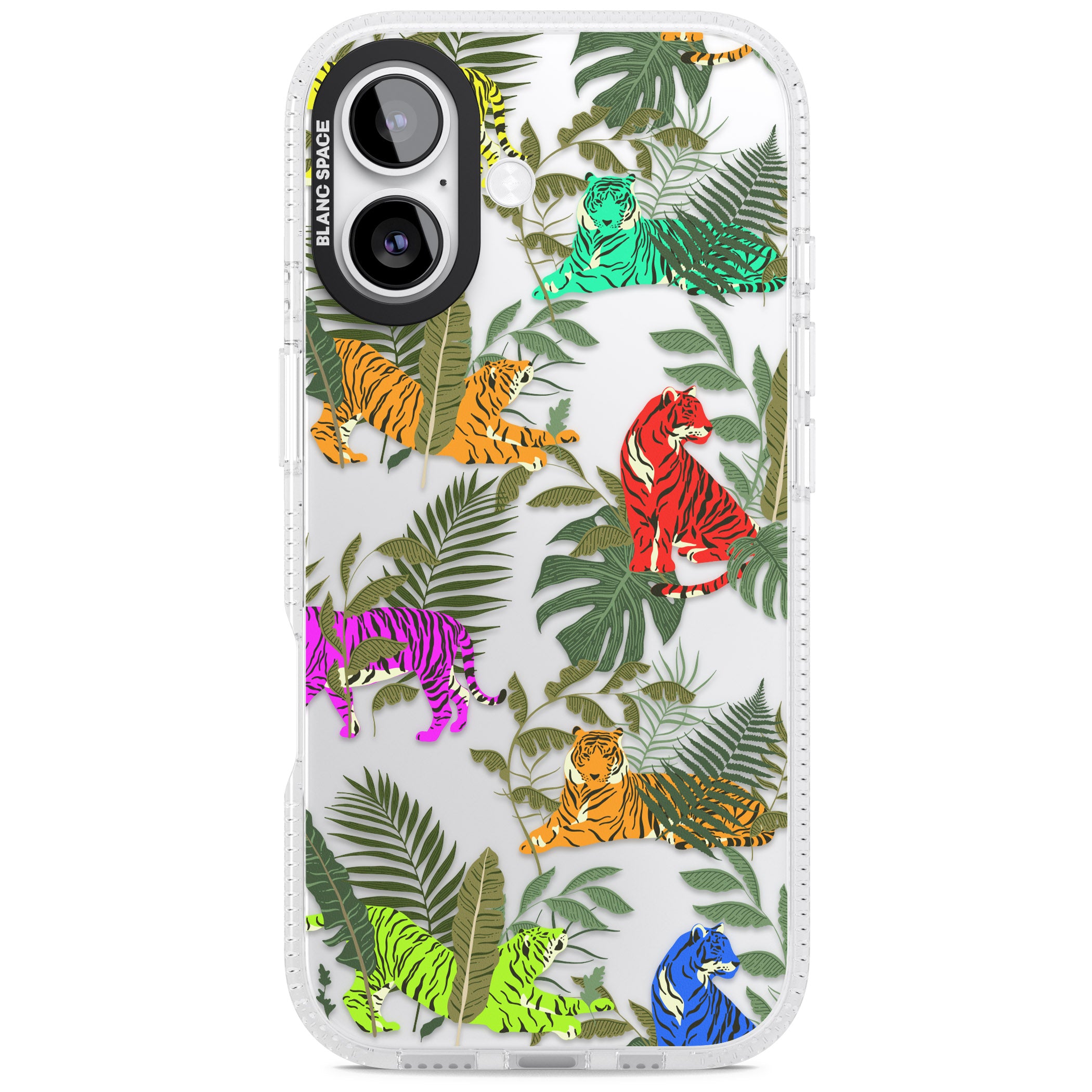 Colorful Jungle Tiger iPhone 17 Impact Air Clear Phone Case