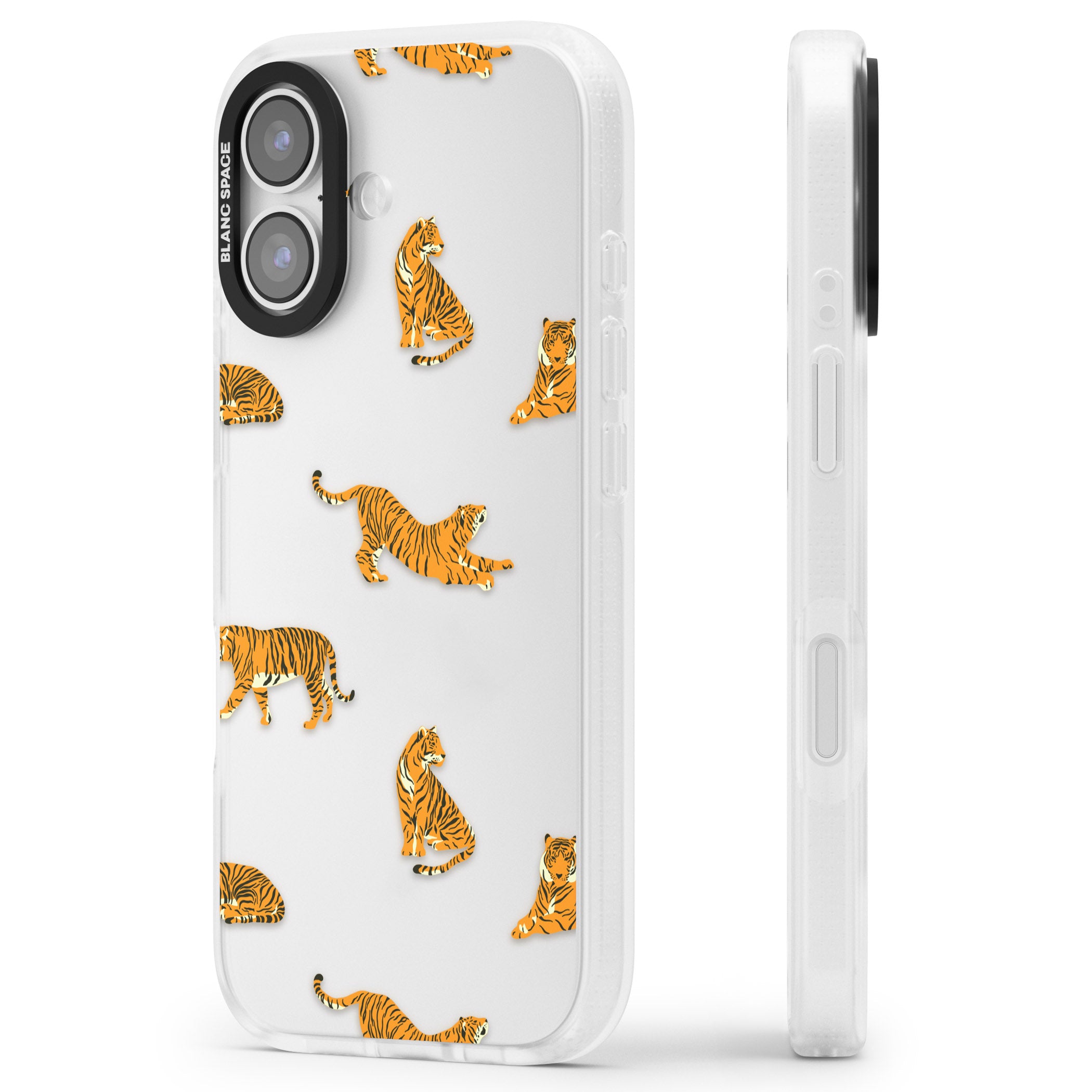 Clear Tiger Jungle iPhone 17 Impact Air Clear Phone Case Side Profile