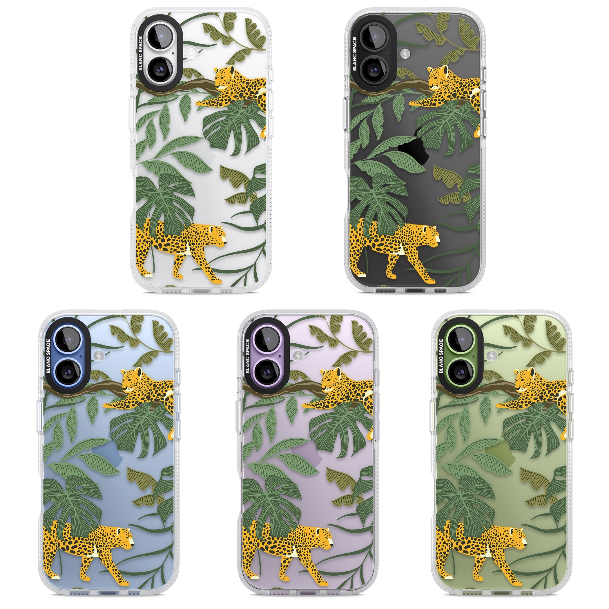 Jungle Cat Pattern iPhone 17 Impact Air Clear Phone Case APT Impact Protection
