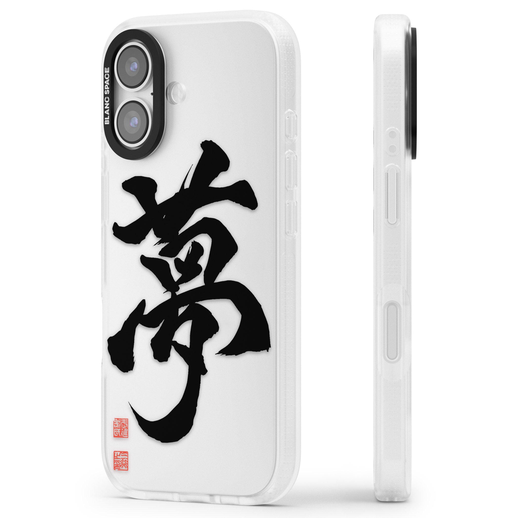 Japanese Kanji Dream iPhone 17 Impact Air Clear Phone Case Side Profile