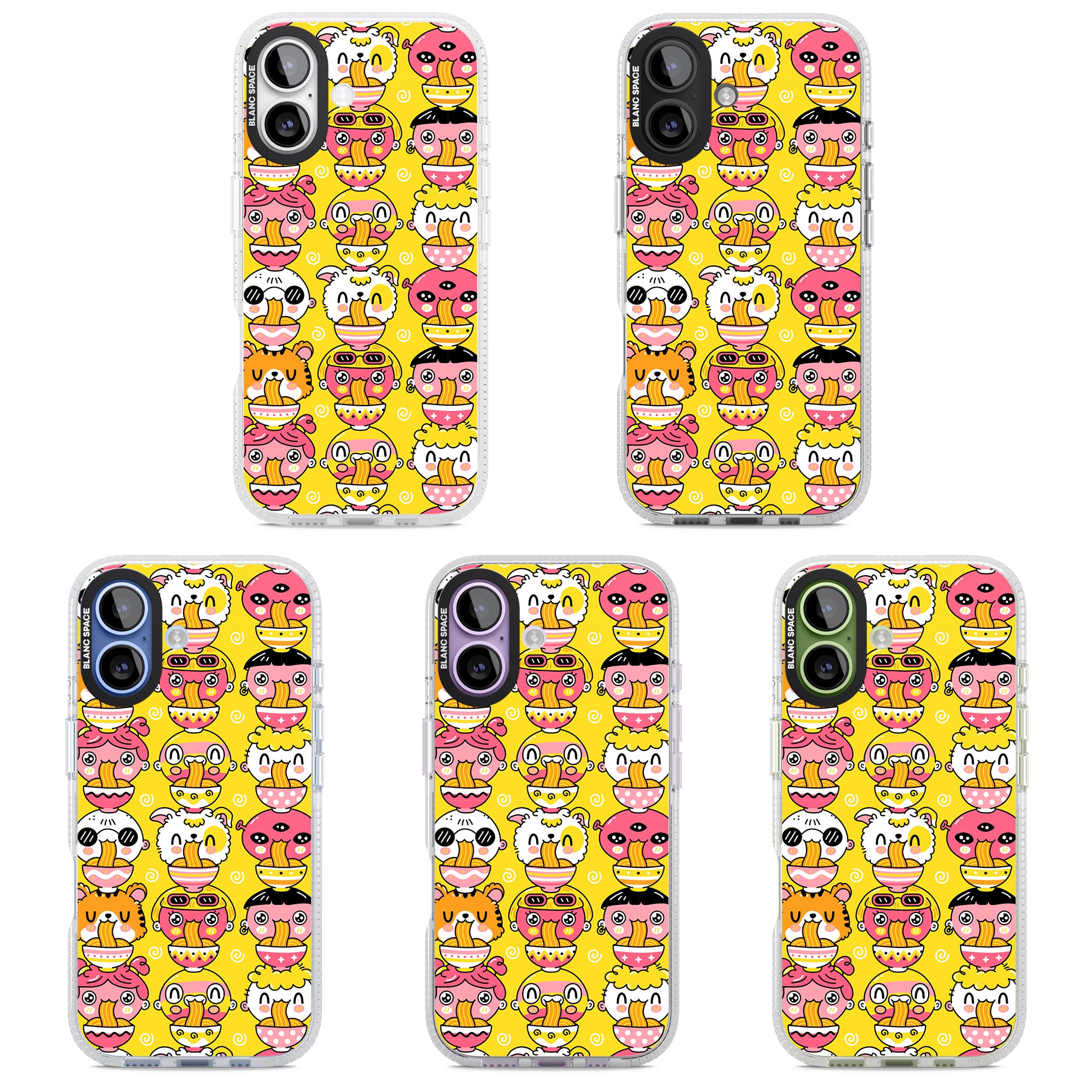 Ramen Noodle Kawaii Pattern iPhone 17 Impact Air Clear Phone Case APT Impact Protection
