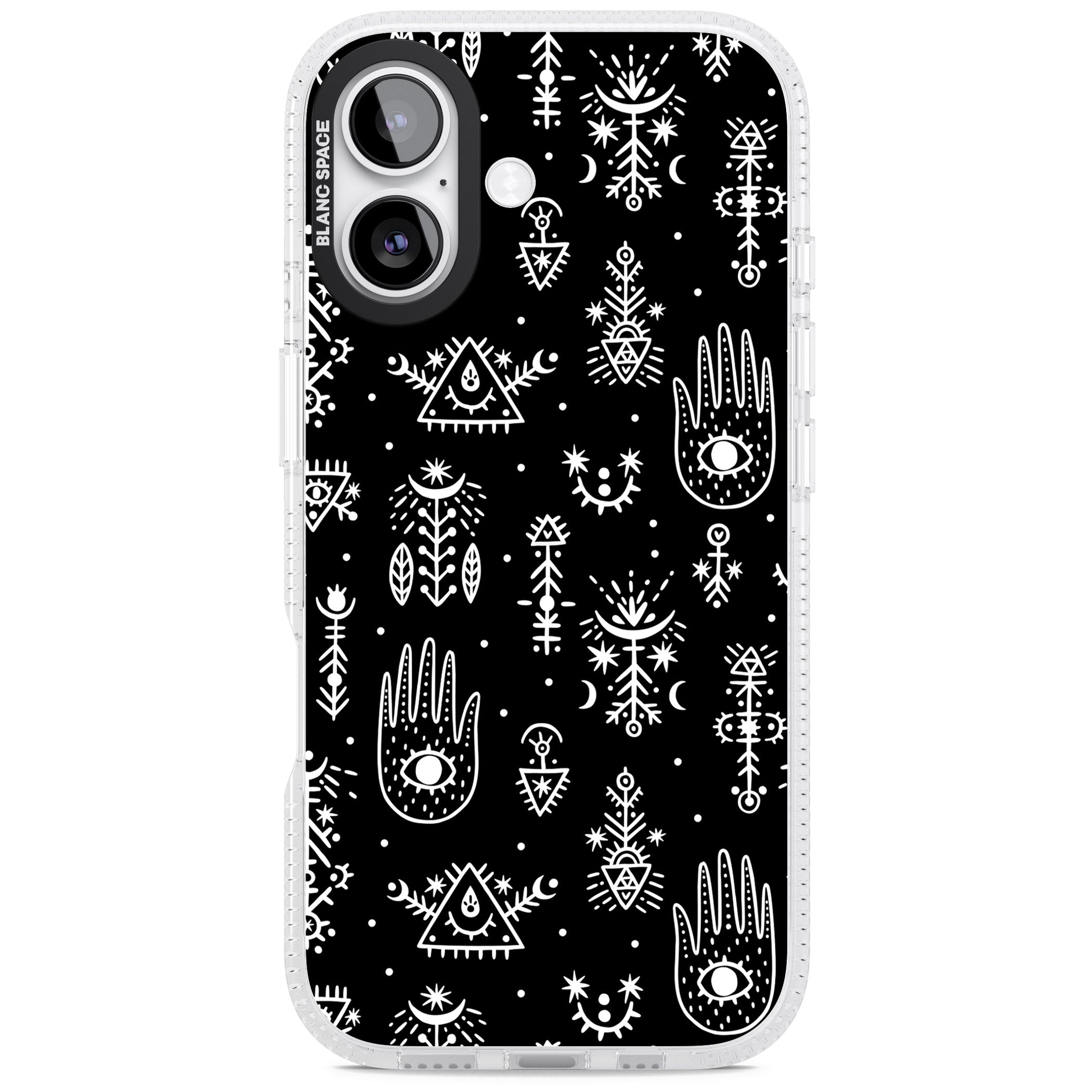 Tribal Symbols Black iPhone 17 Impact Air Clear Phone Case
