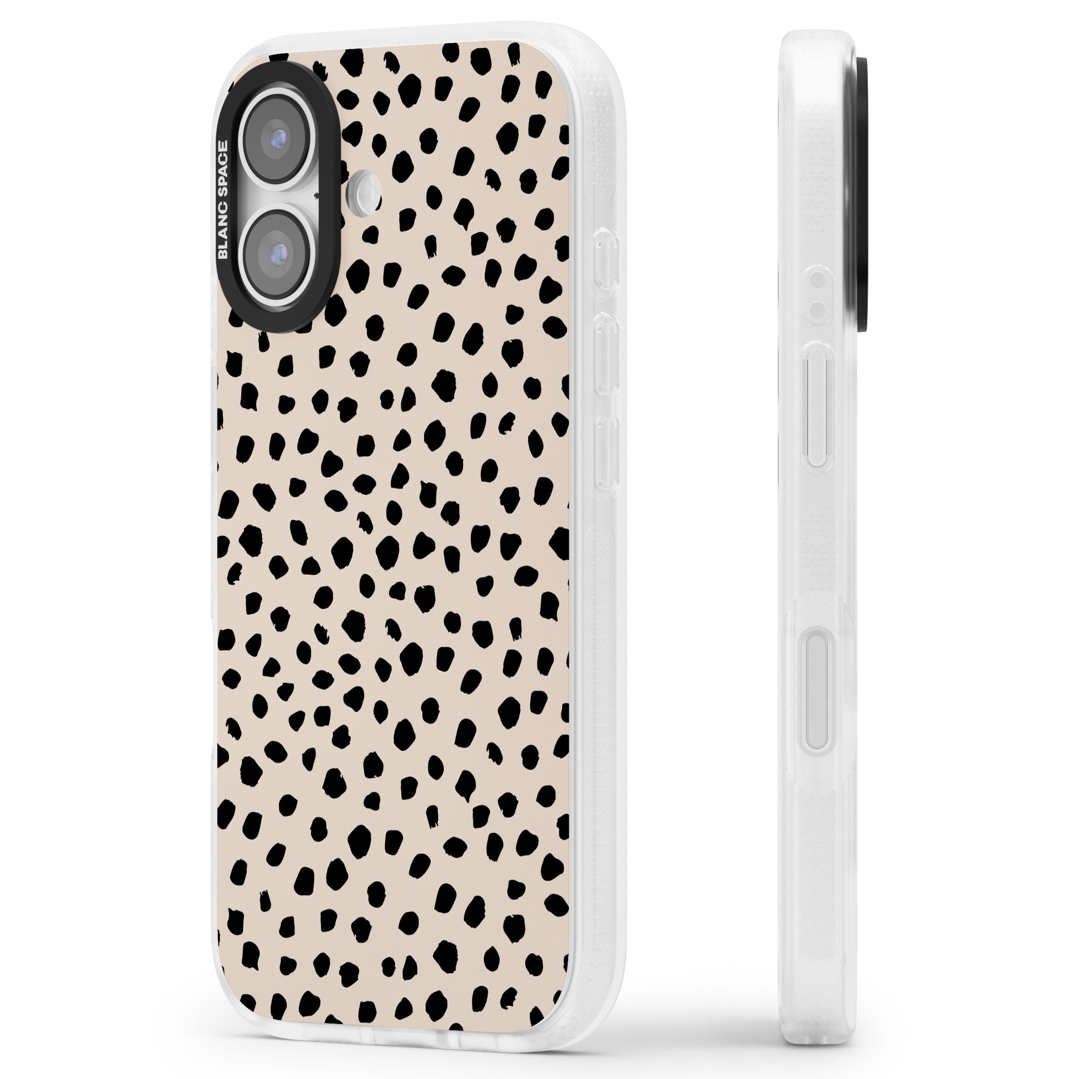 Almond Latte iPhone 17 Impact Air Clear Phone Case Side Profile