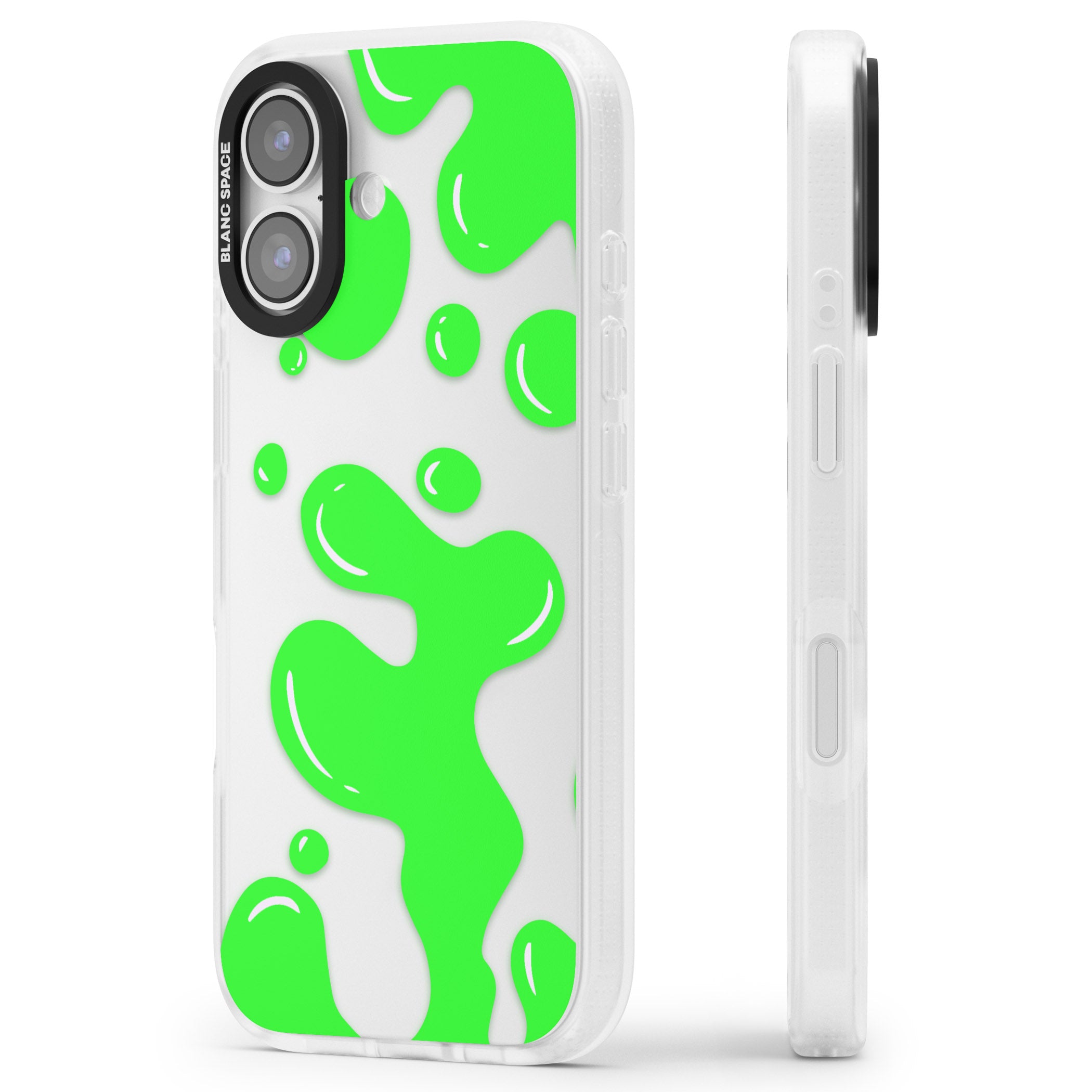 Green Lava Lamp iPhone 17 Impact Air Clear Phone Case Side Profile
