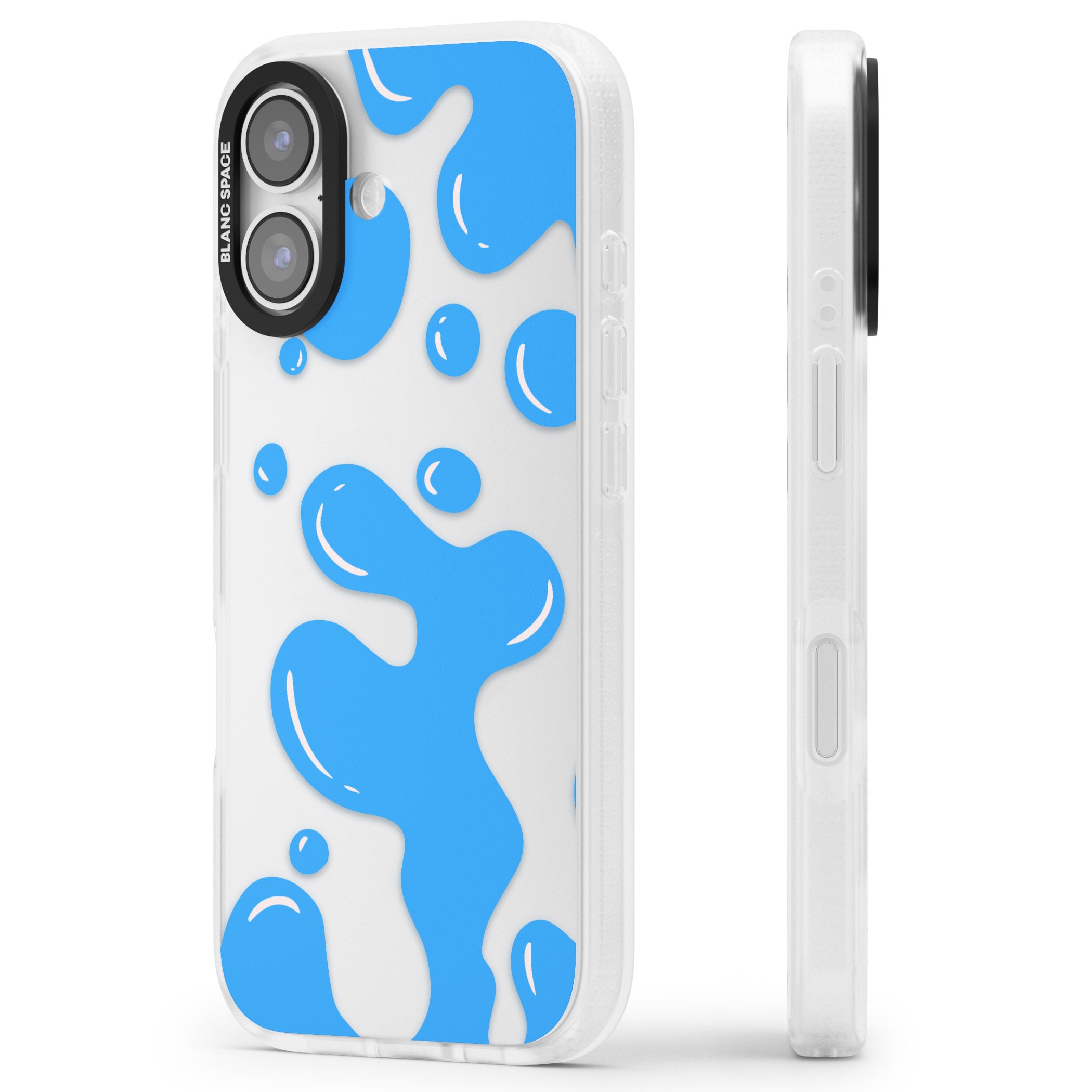 Blue Lava Lamp iPhone 17 Impact Air Clear Phone Case Side Profile