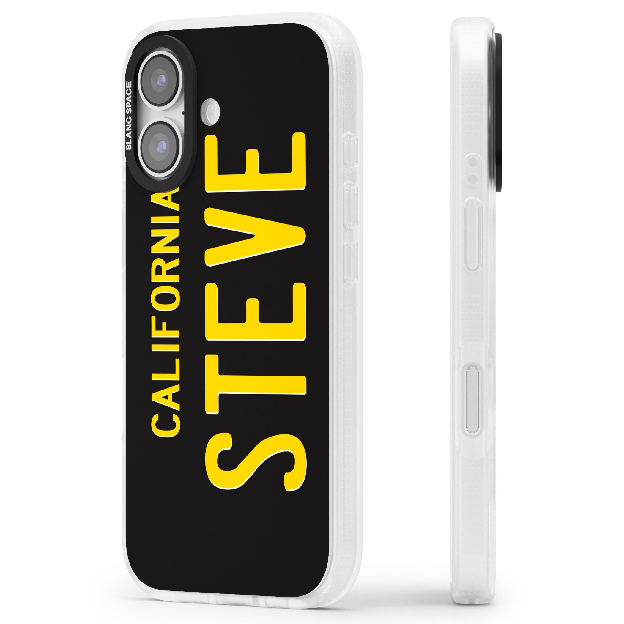 Personalised Vintage California License Plate iPhone 17 Impact Air Clear Phone Case Side Profile