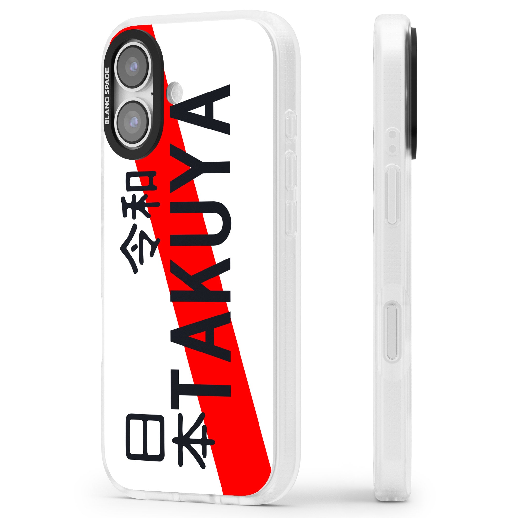 Personalised Japanese License Plate iPhone 17 Impact Air Clear Phone Case Side Profile